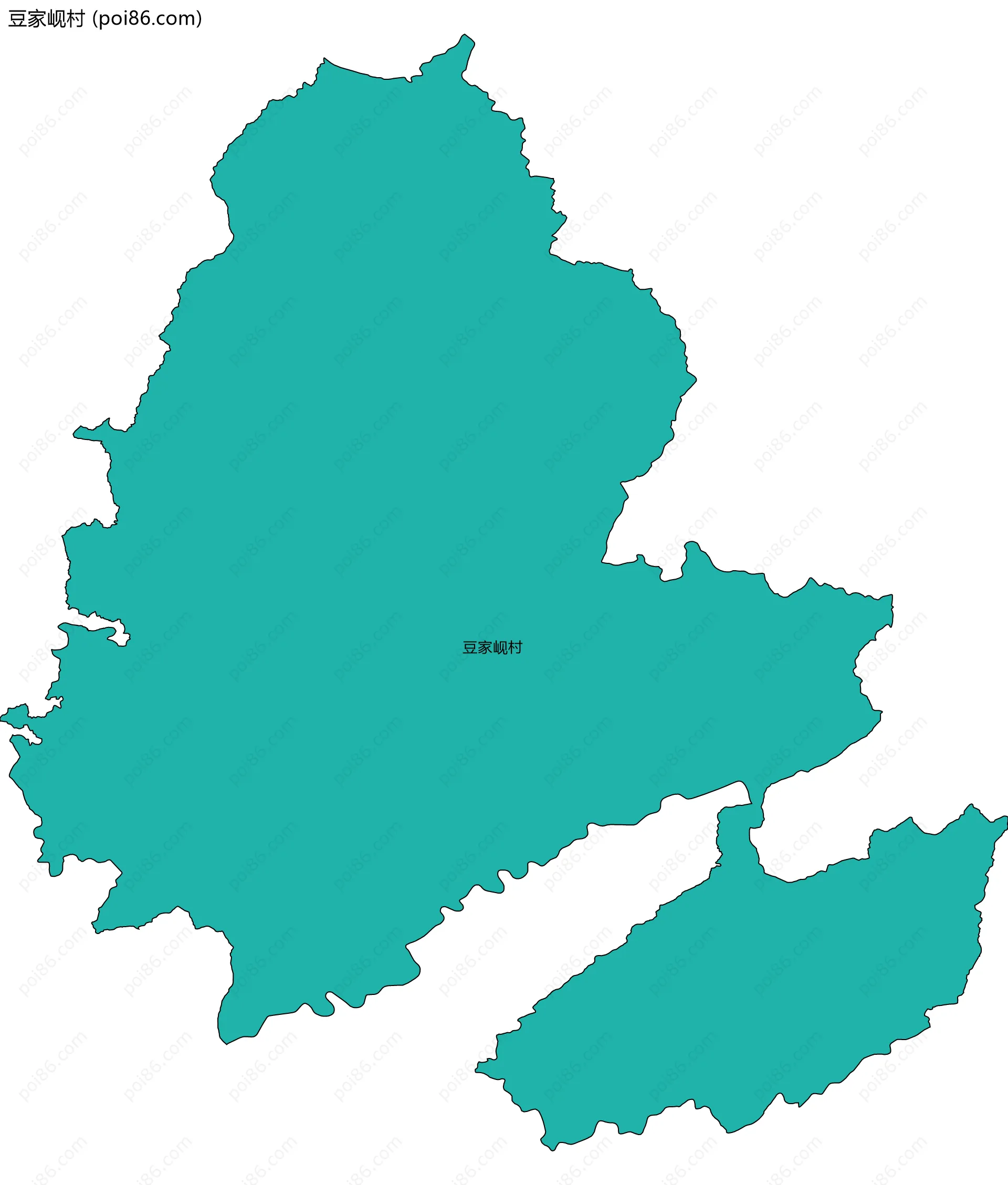 豆家岘村边界地图