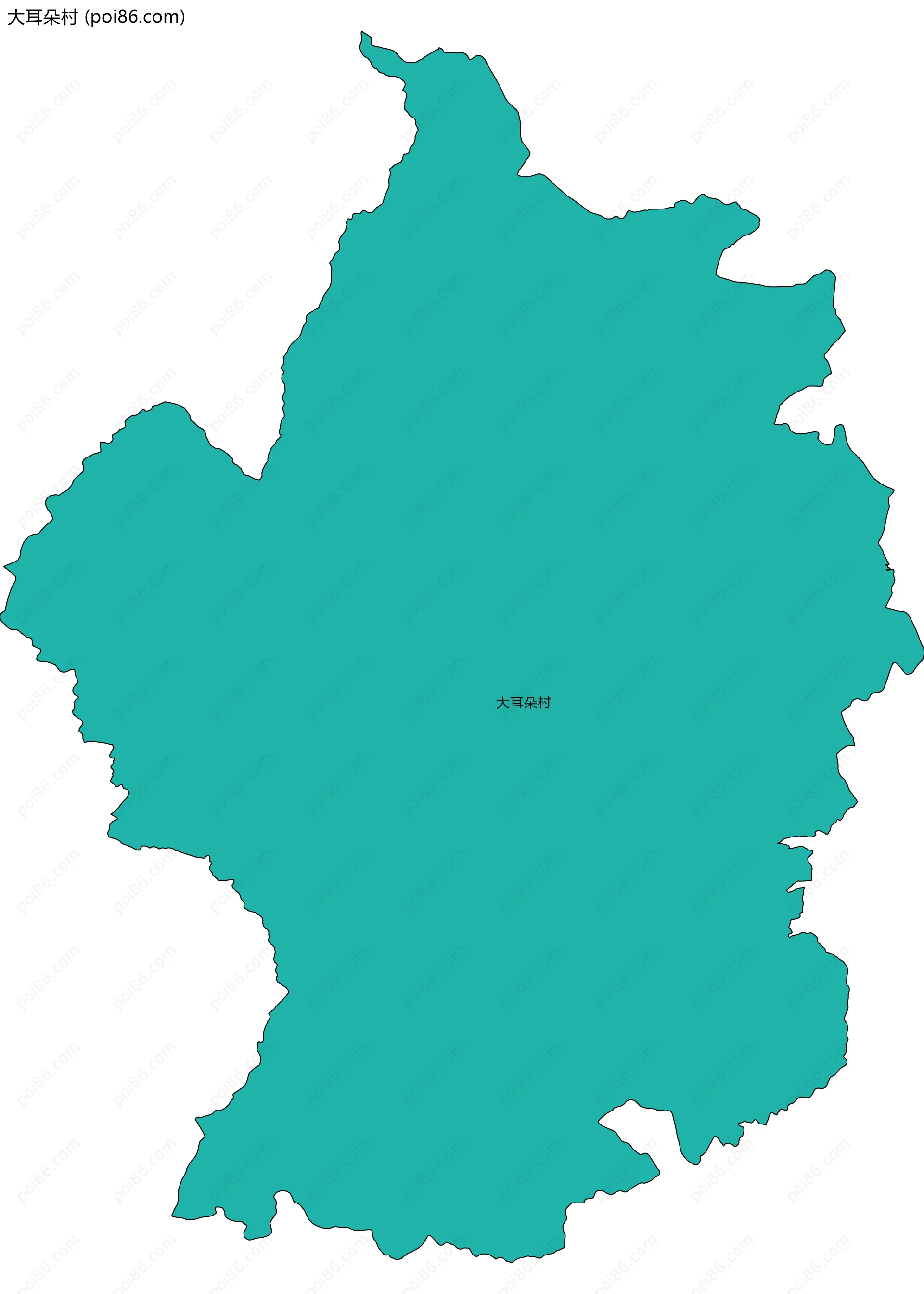 大耳朵村边界地图