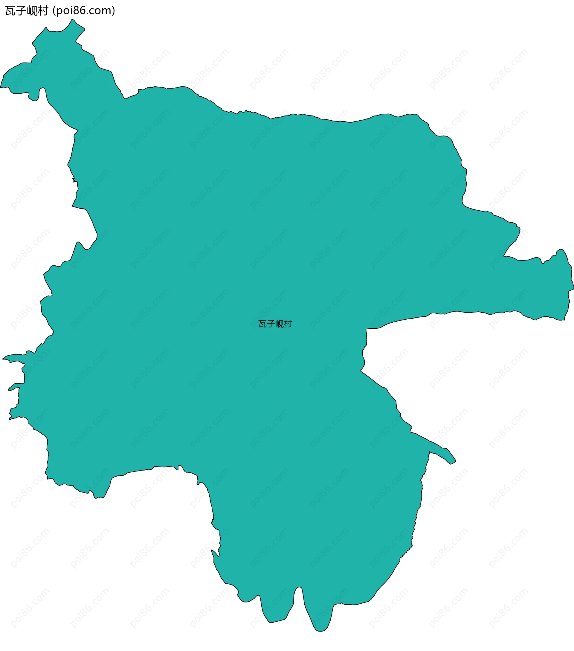 瓦子岘村边界地图