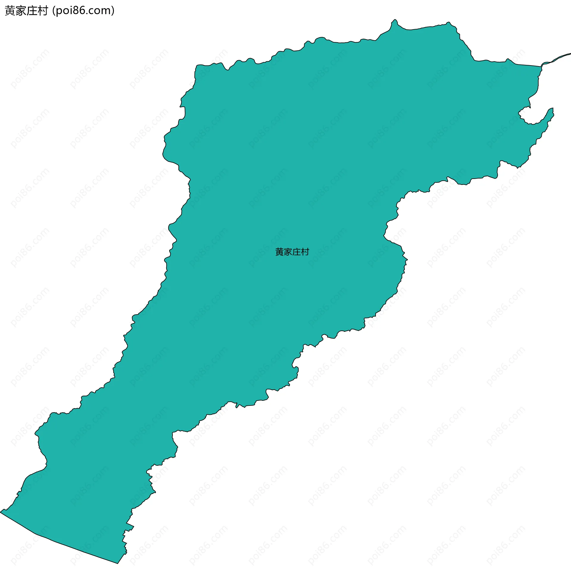 黄家庄村边界地图