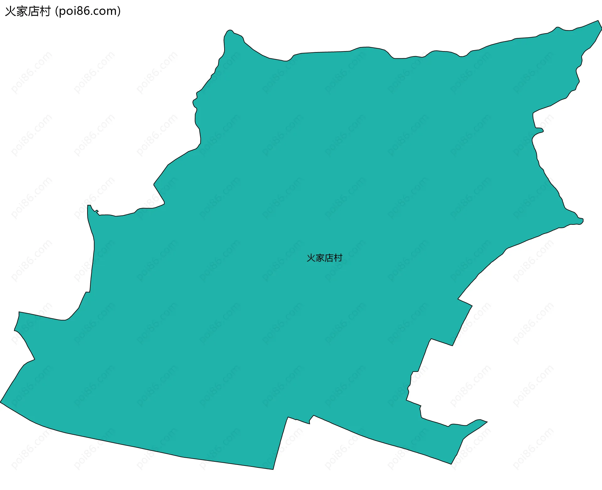 火家店村边界地图