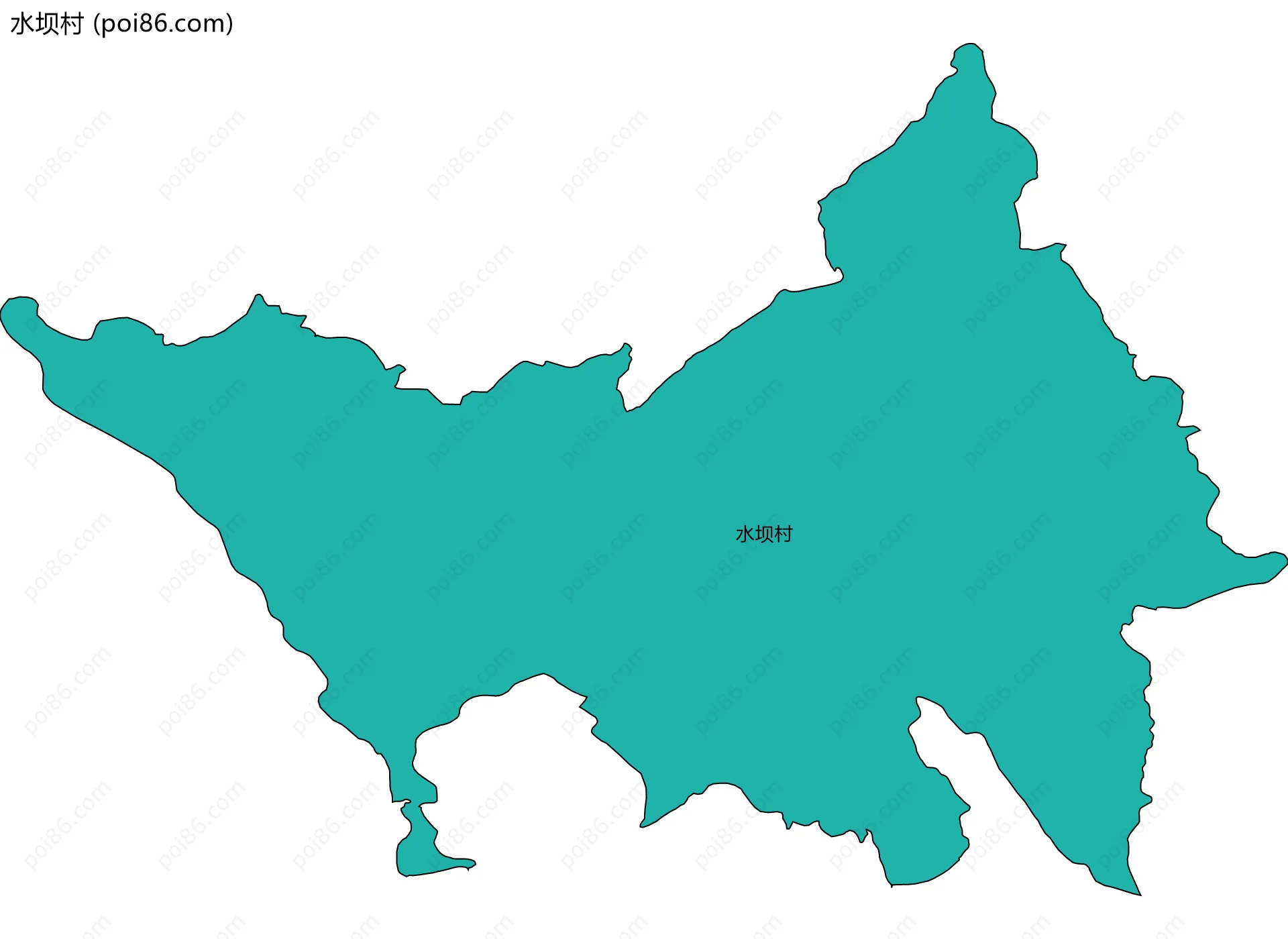 水坝村边界地图