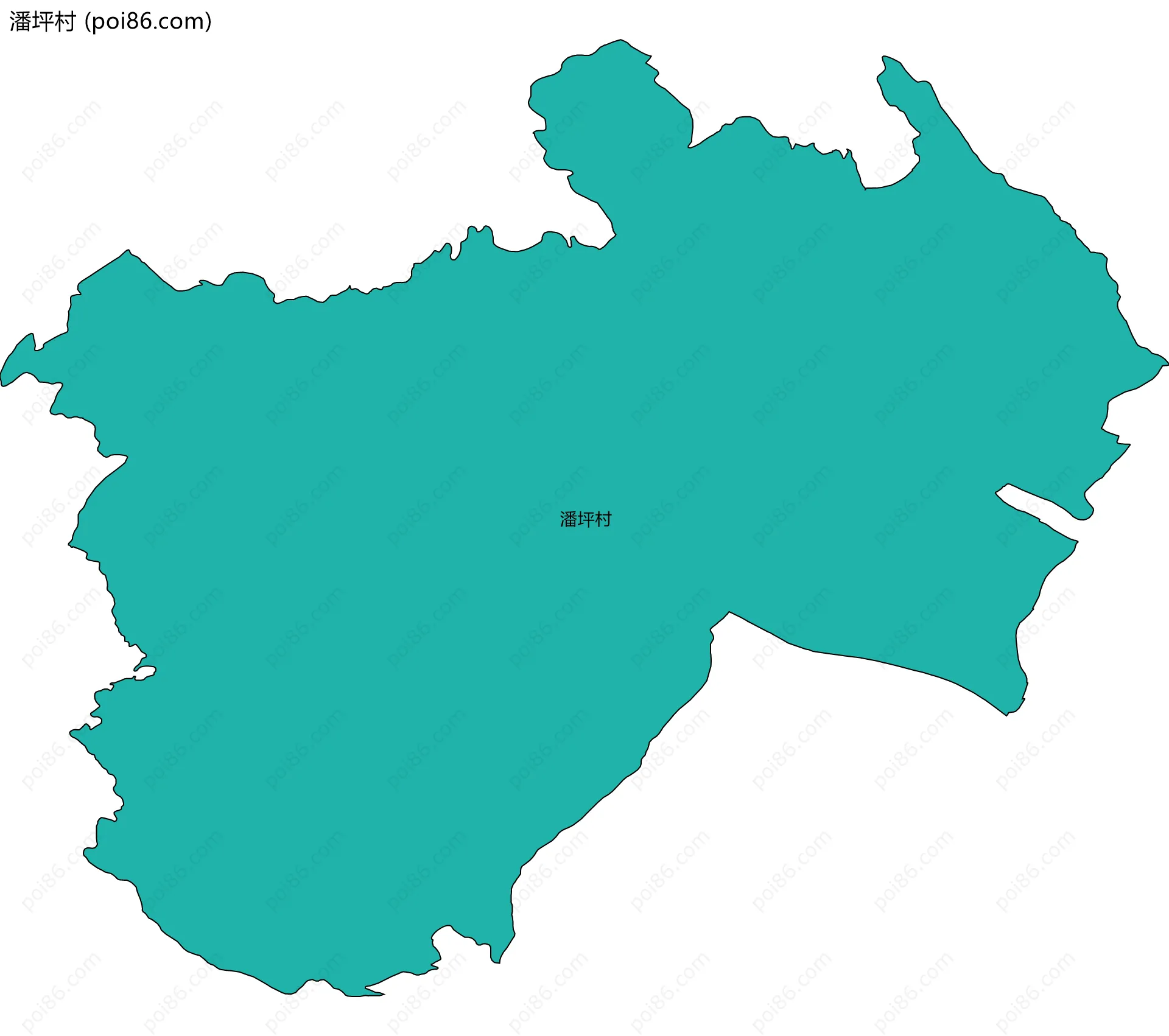 潘坪村边界地图