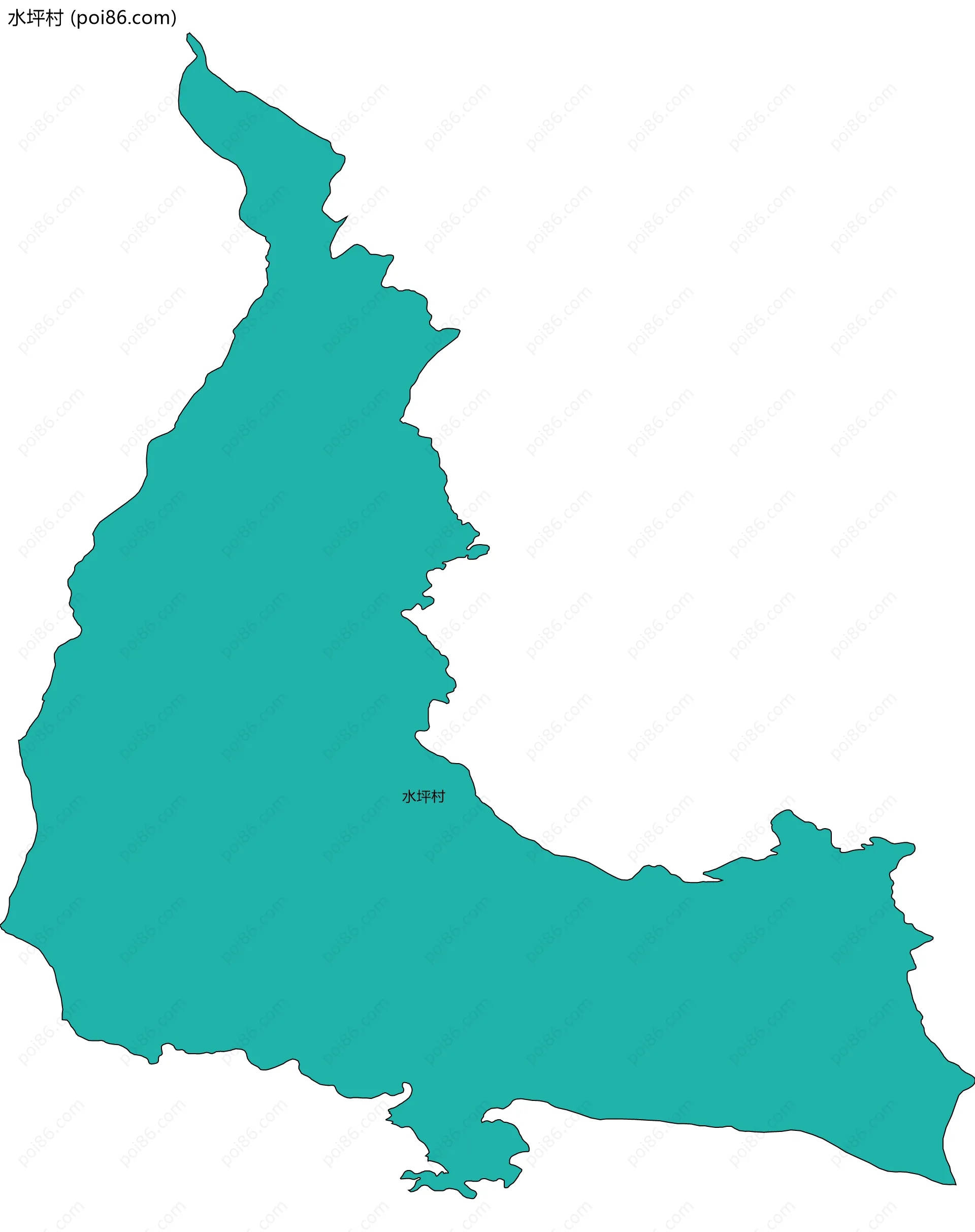 水坪村边界地图