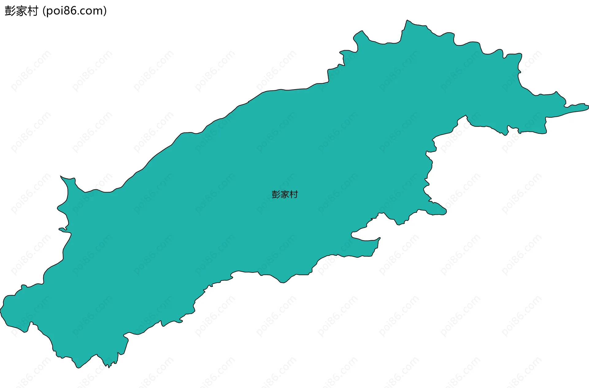 彭家村边界地图