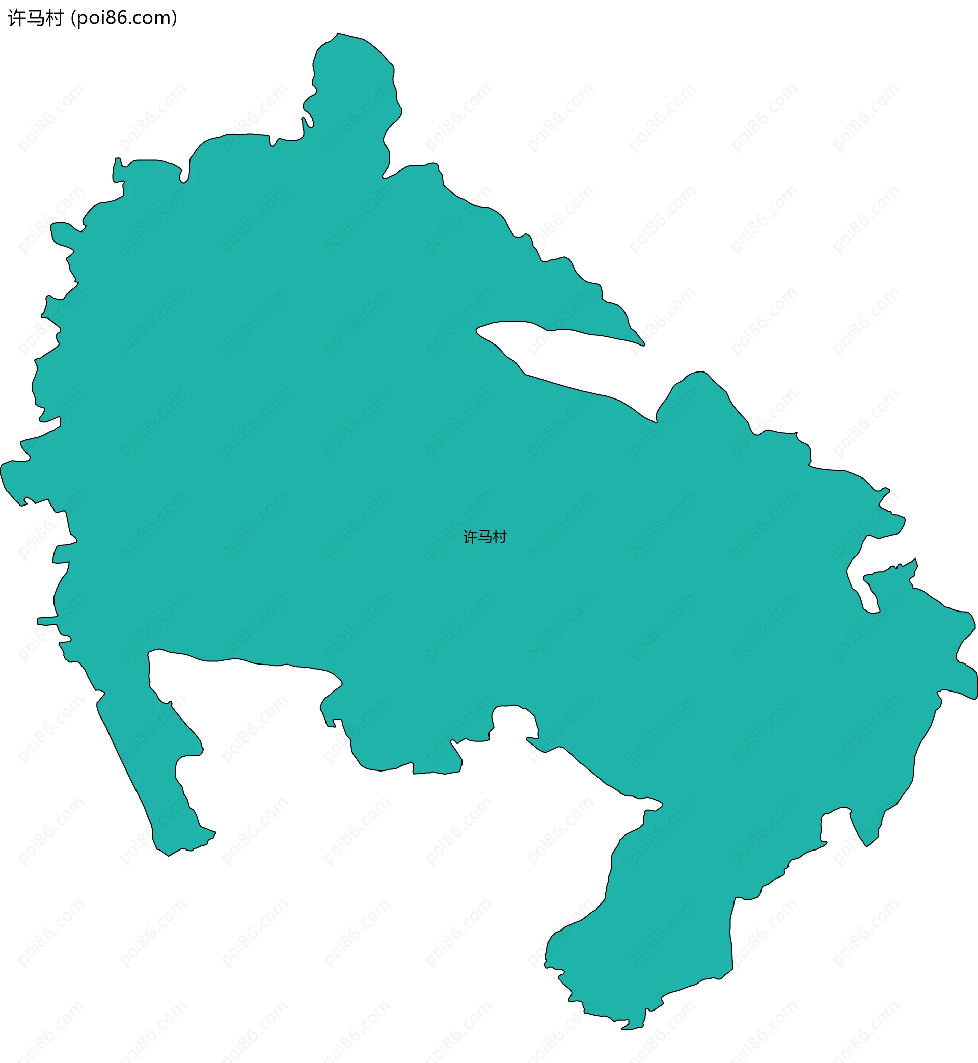 许马村边界地图