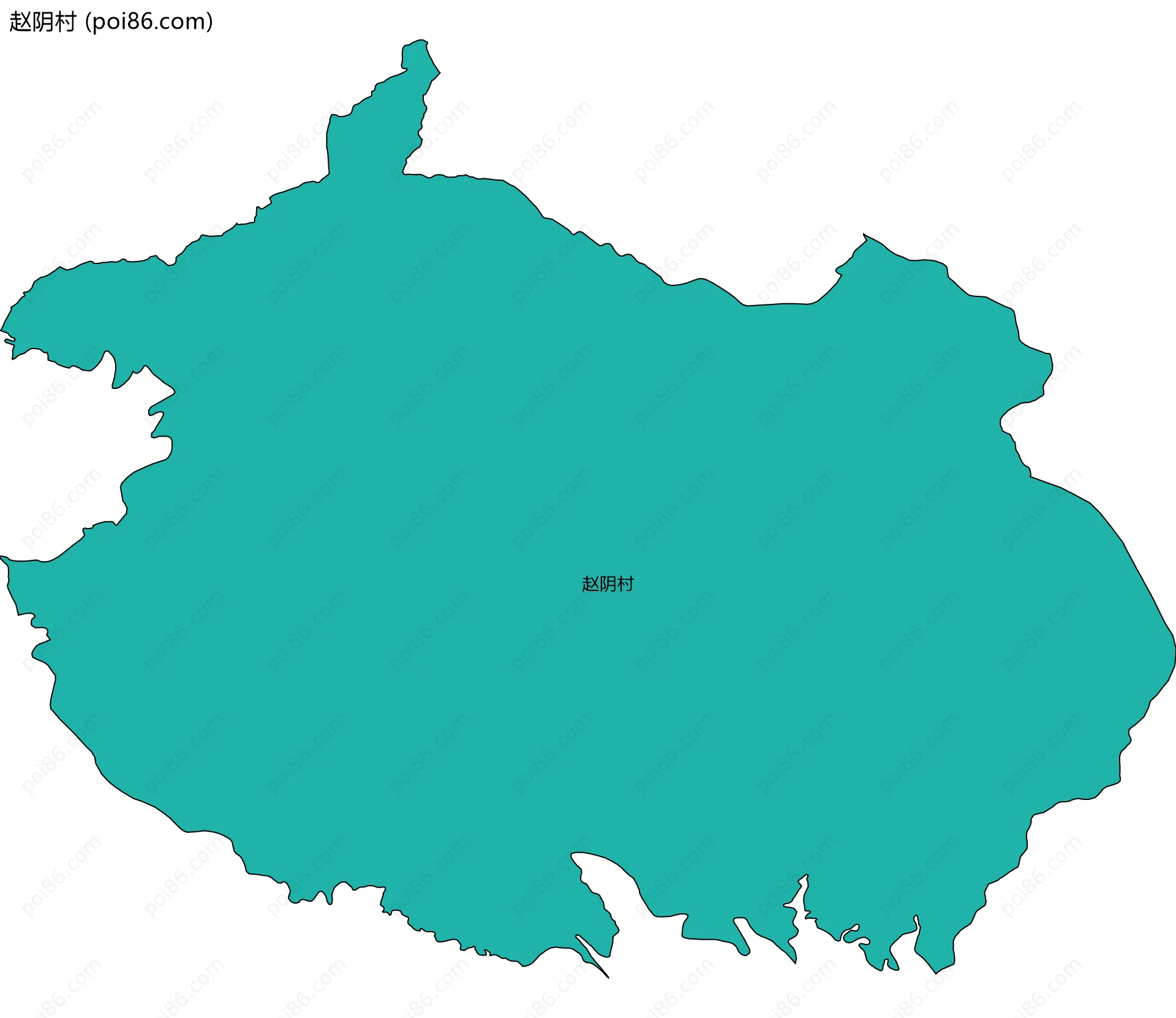 赵阴村边界地图