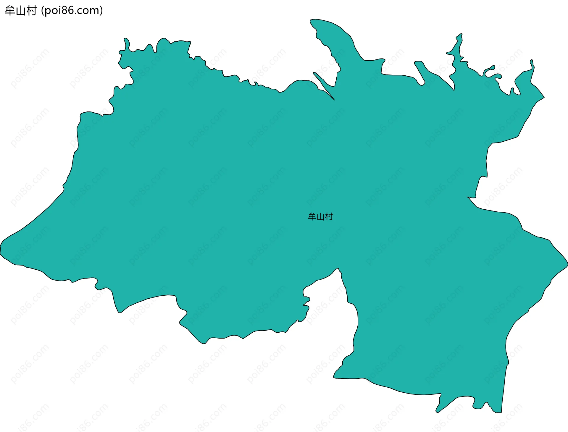 牟山村边界地图