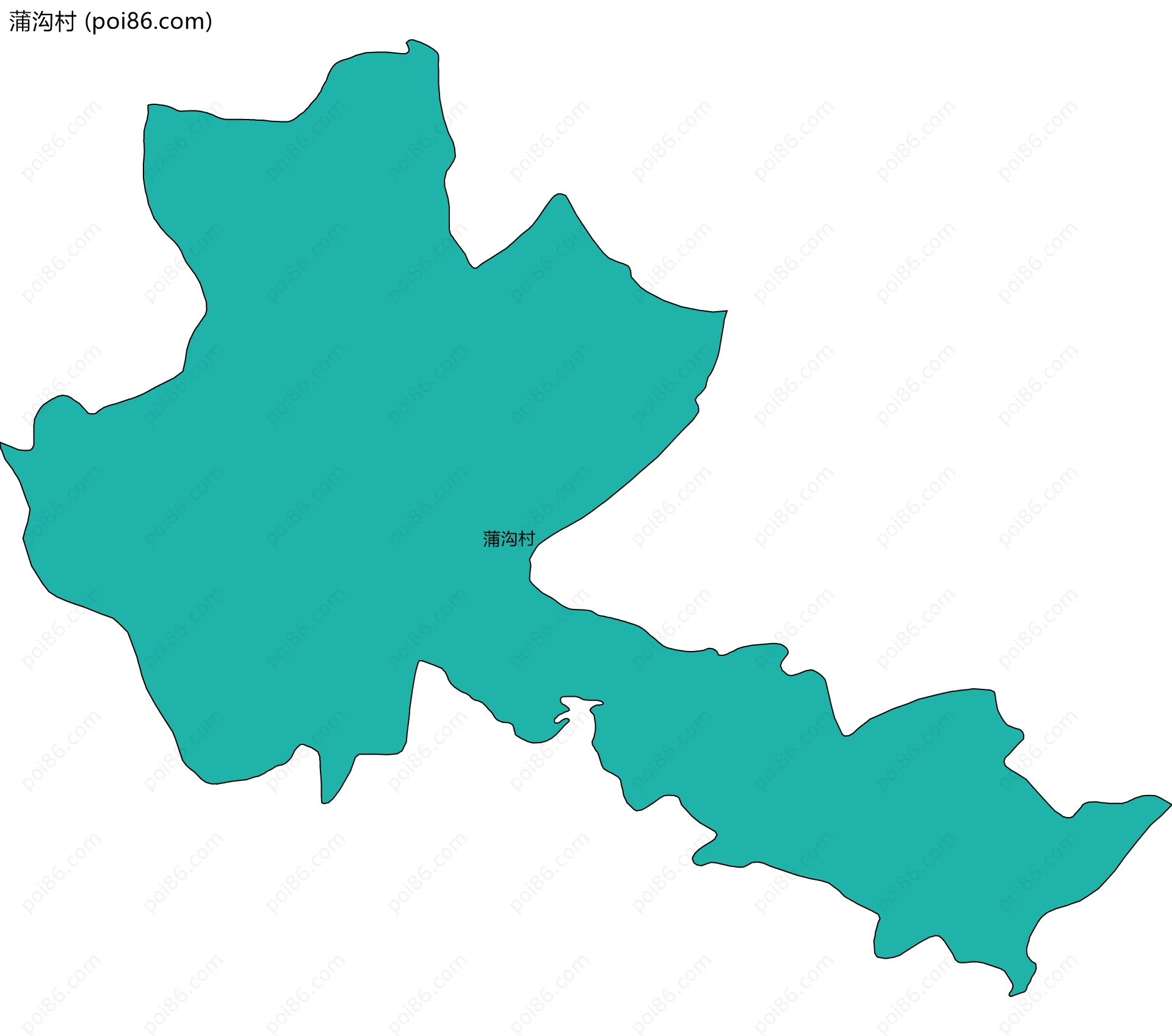 蒲沟村边界地图