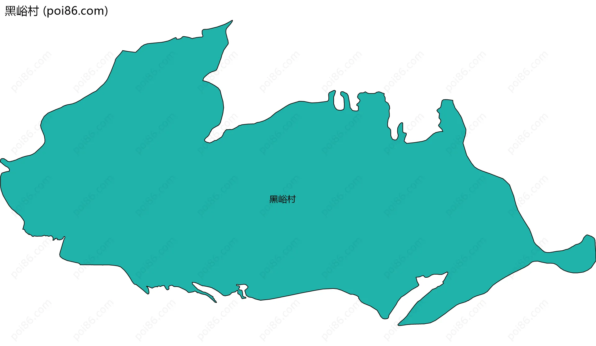黑峪村边界地图