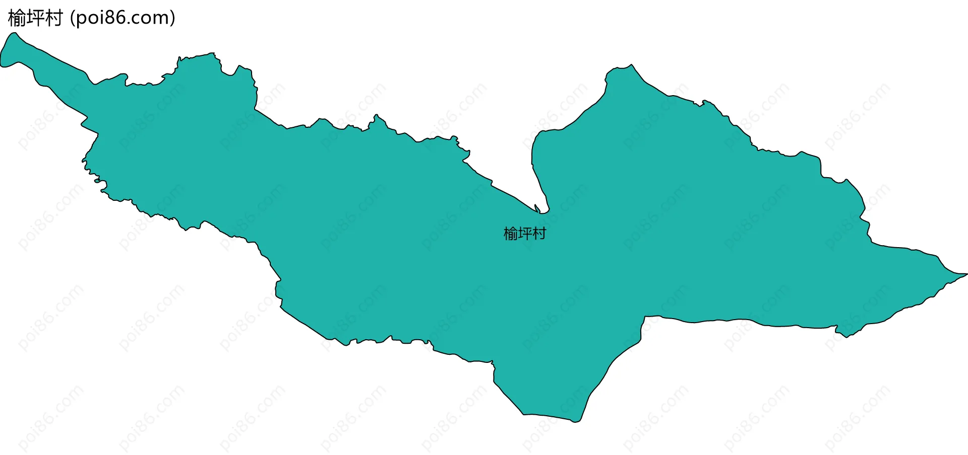 榆坪村边界地图