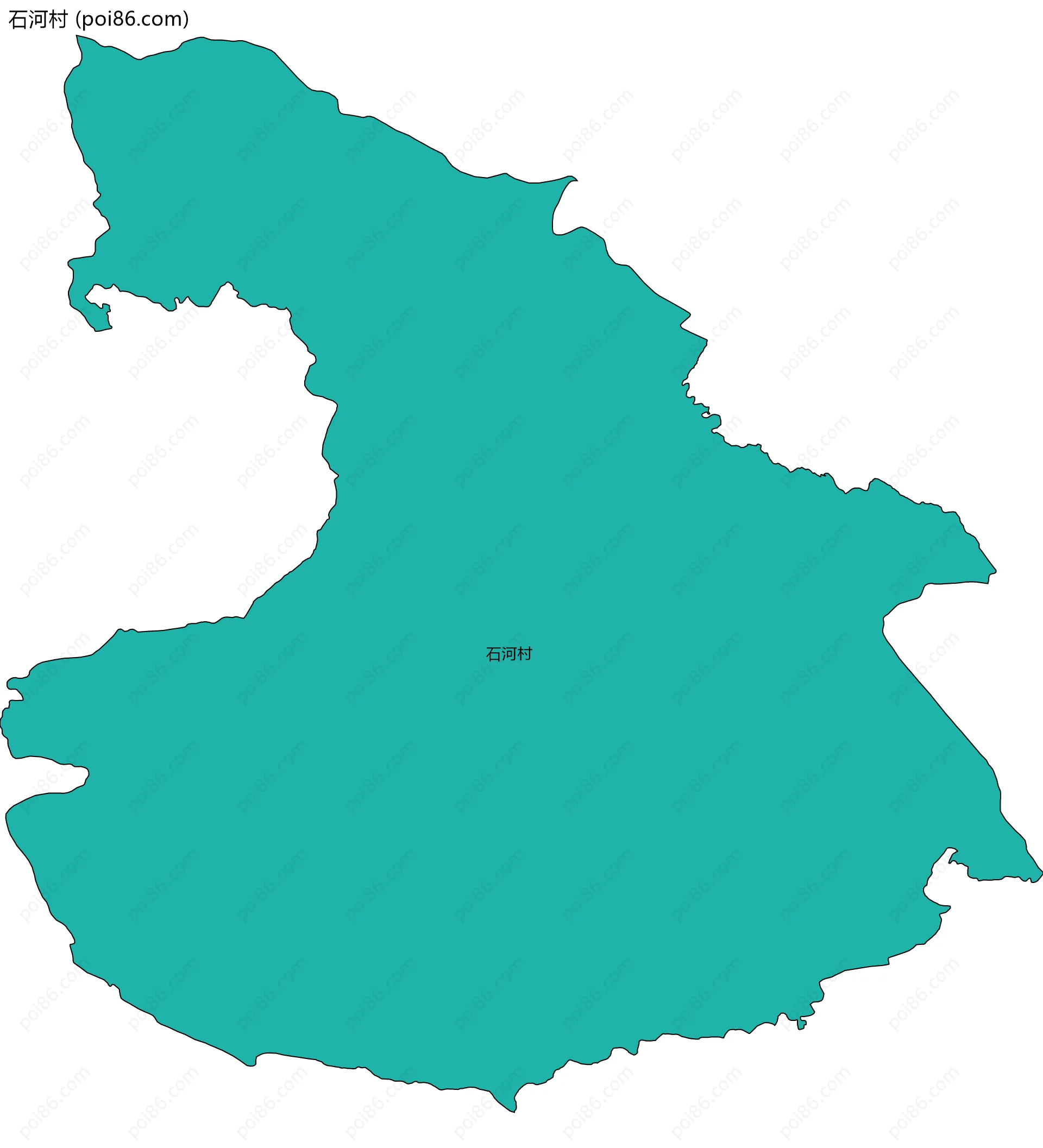 石河村边界地图