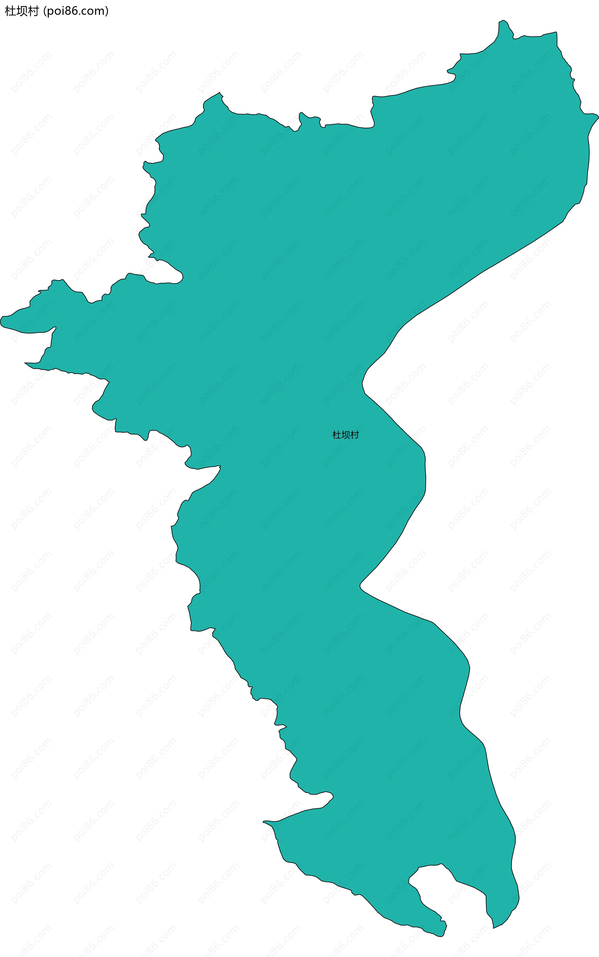 杜坝村边界地图