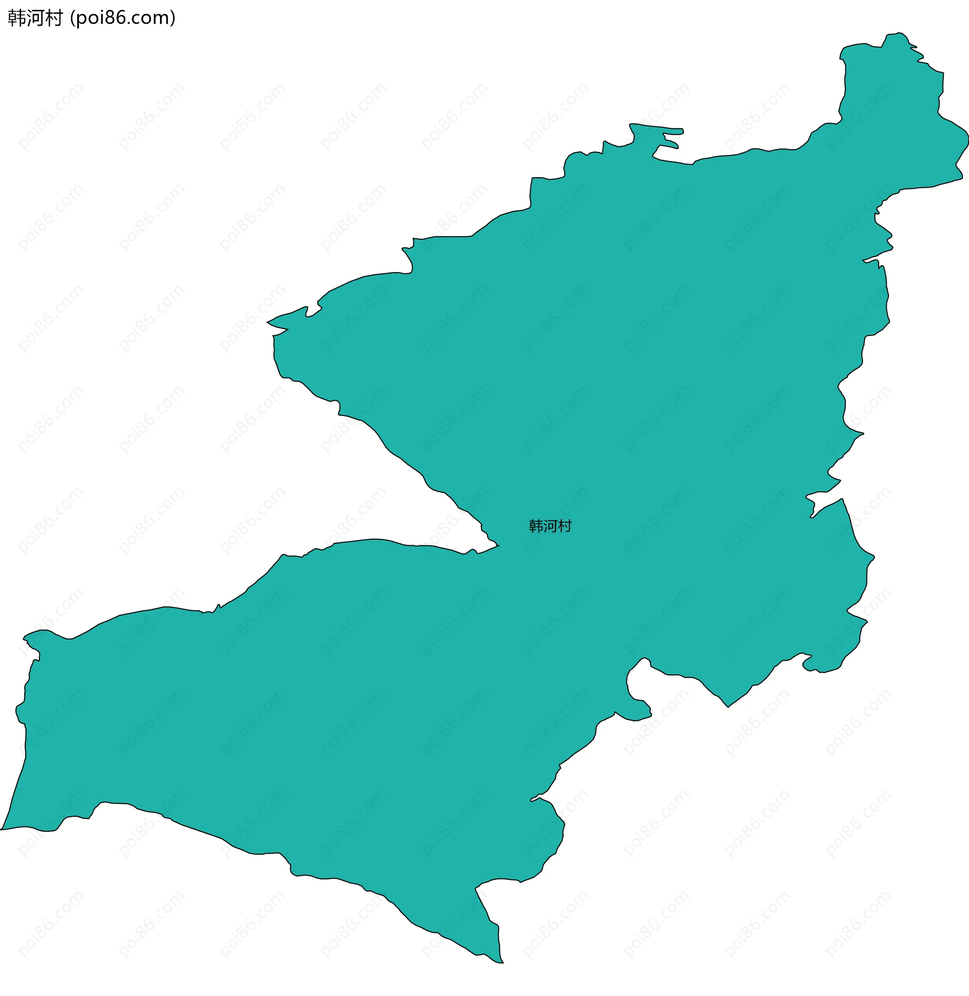 韩河村边界地图