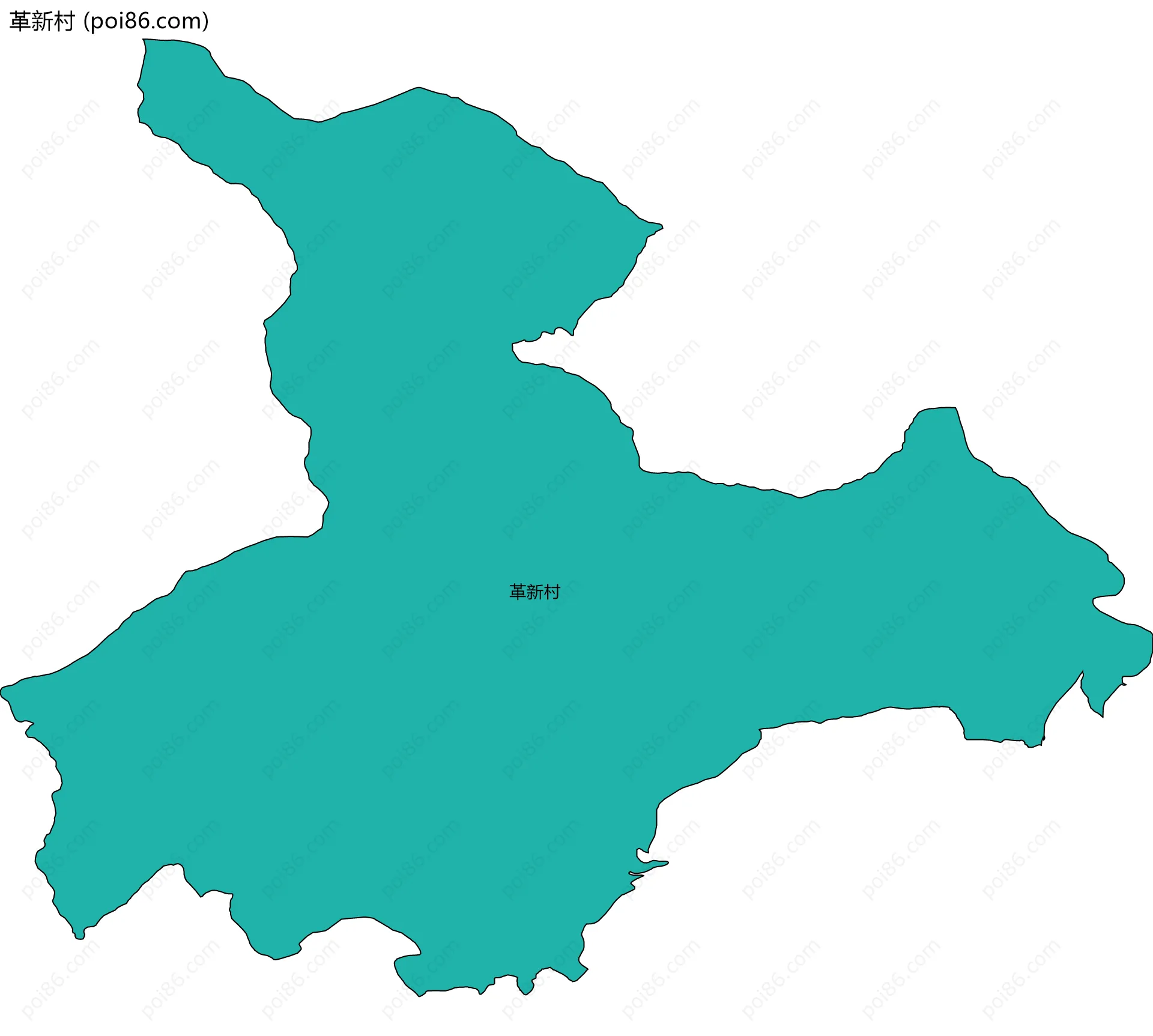 革新村边界地图