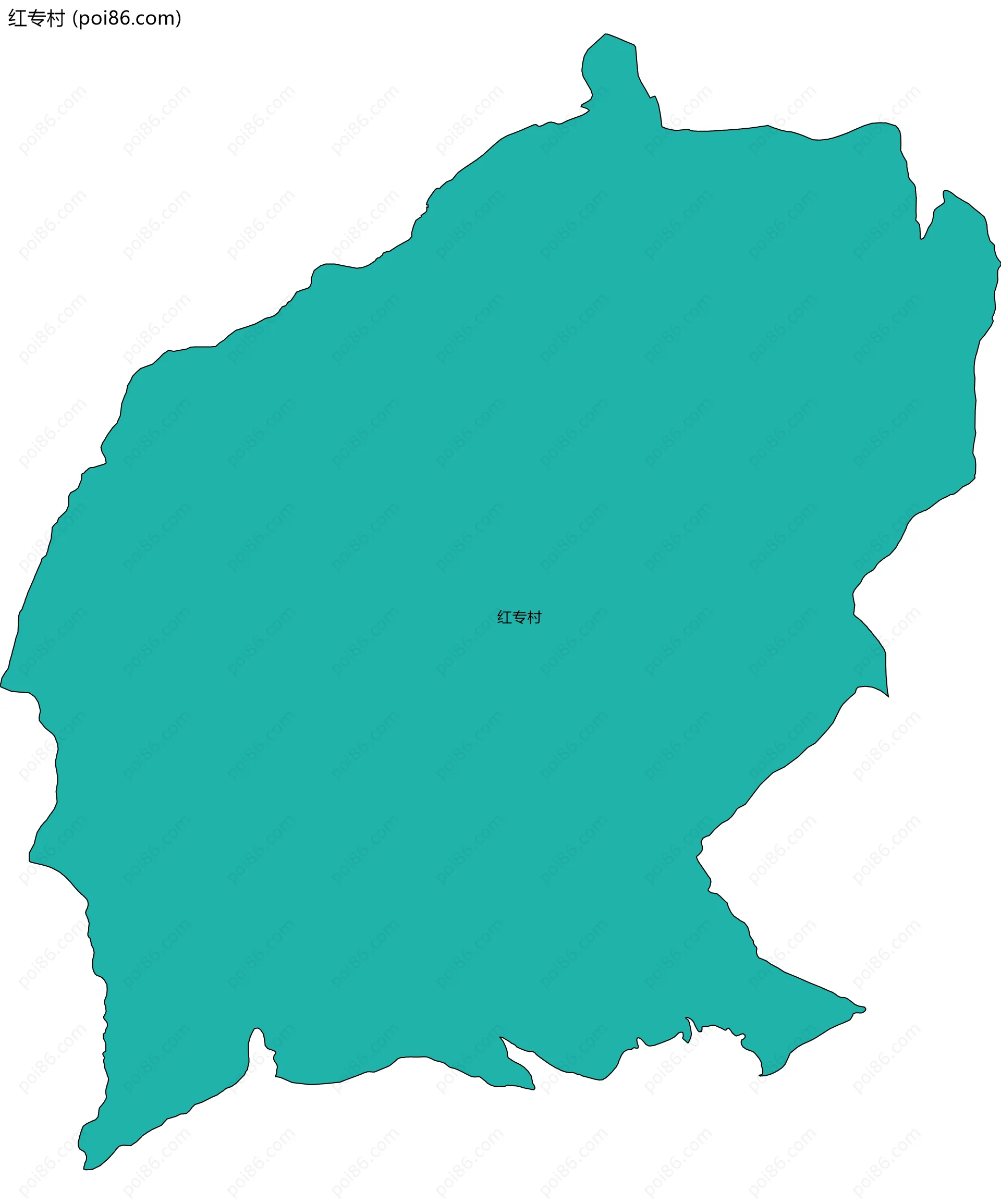 红专村边界地图
