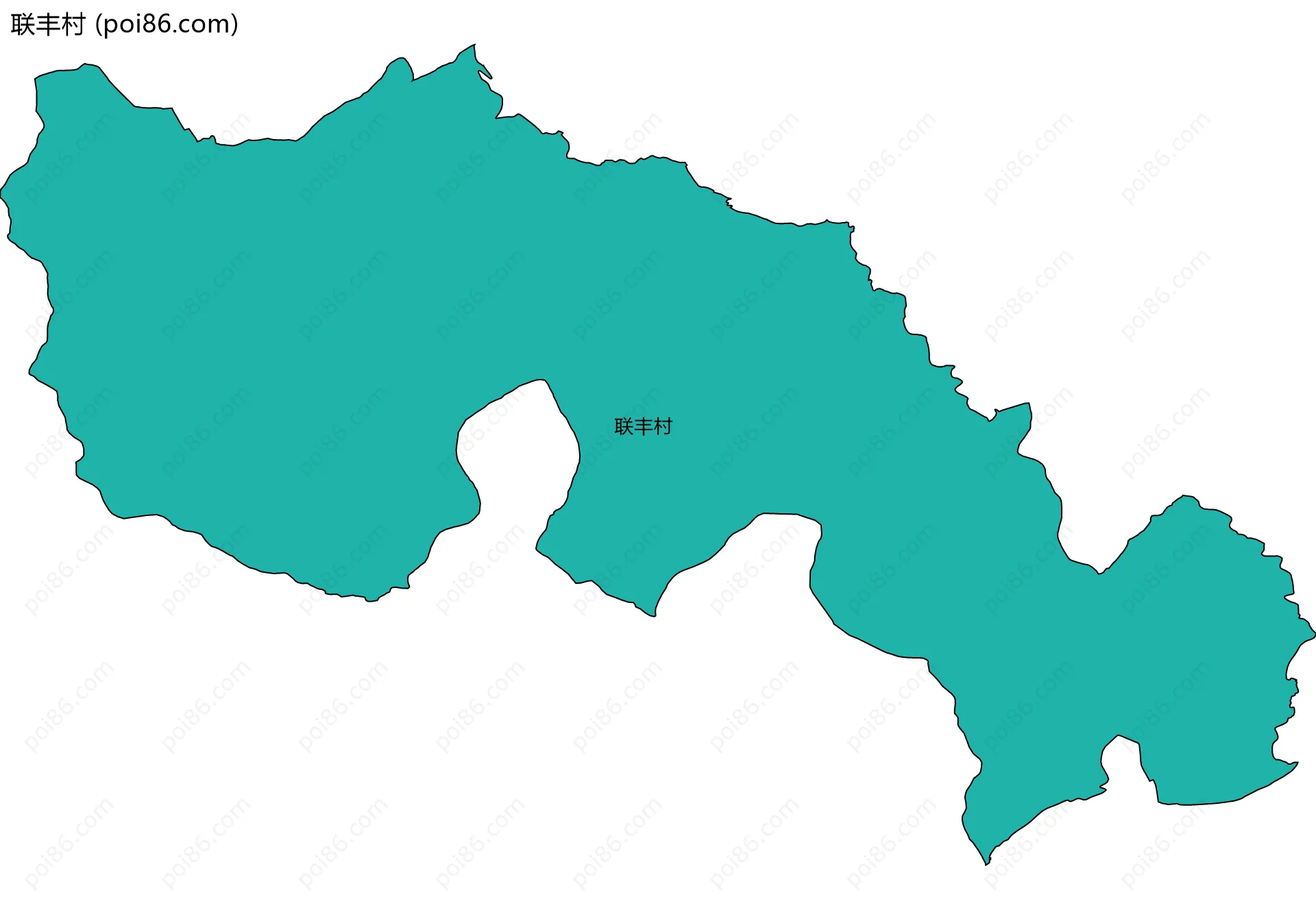 联丰村边界地图