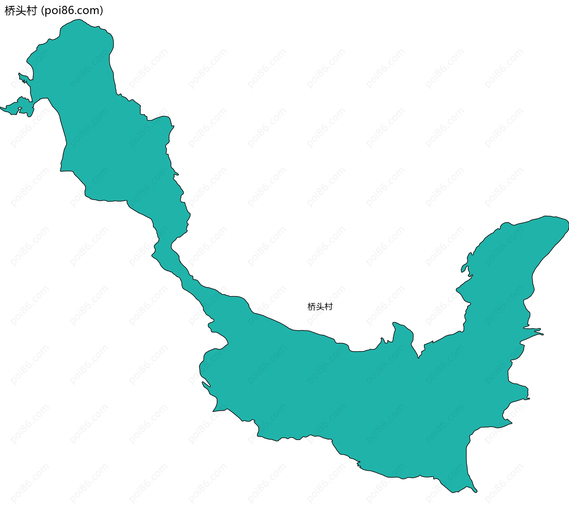 桥头村边界地图