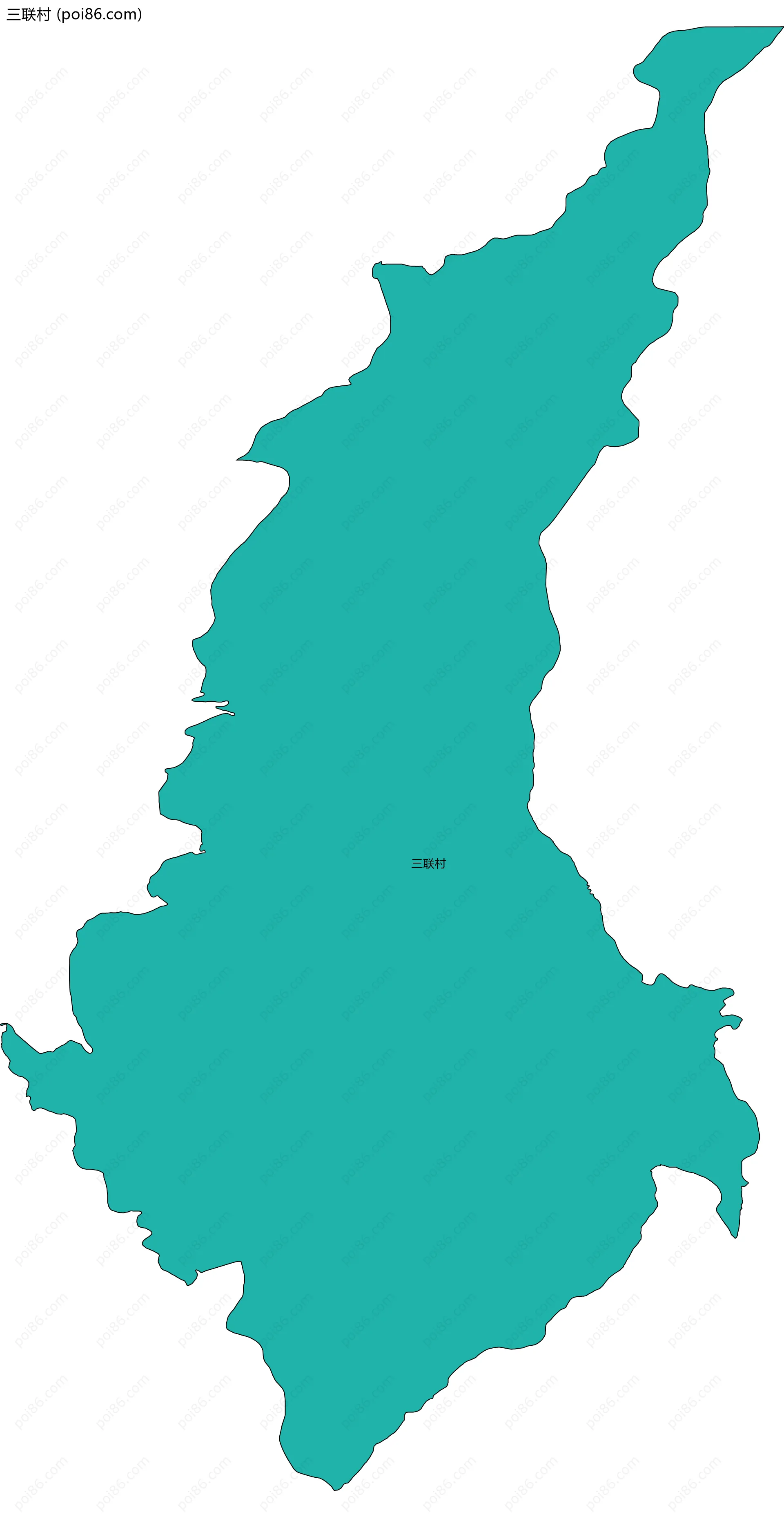 三联村边界地图