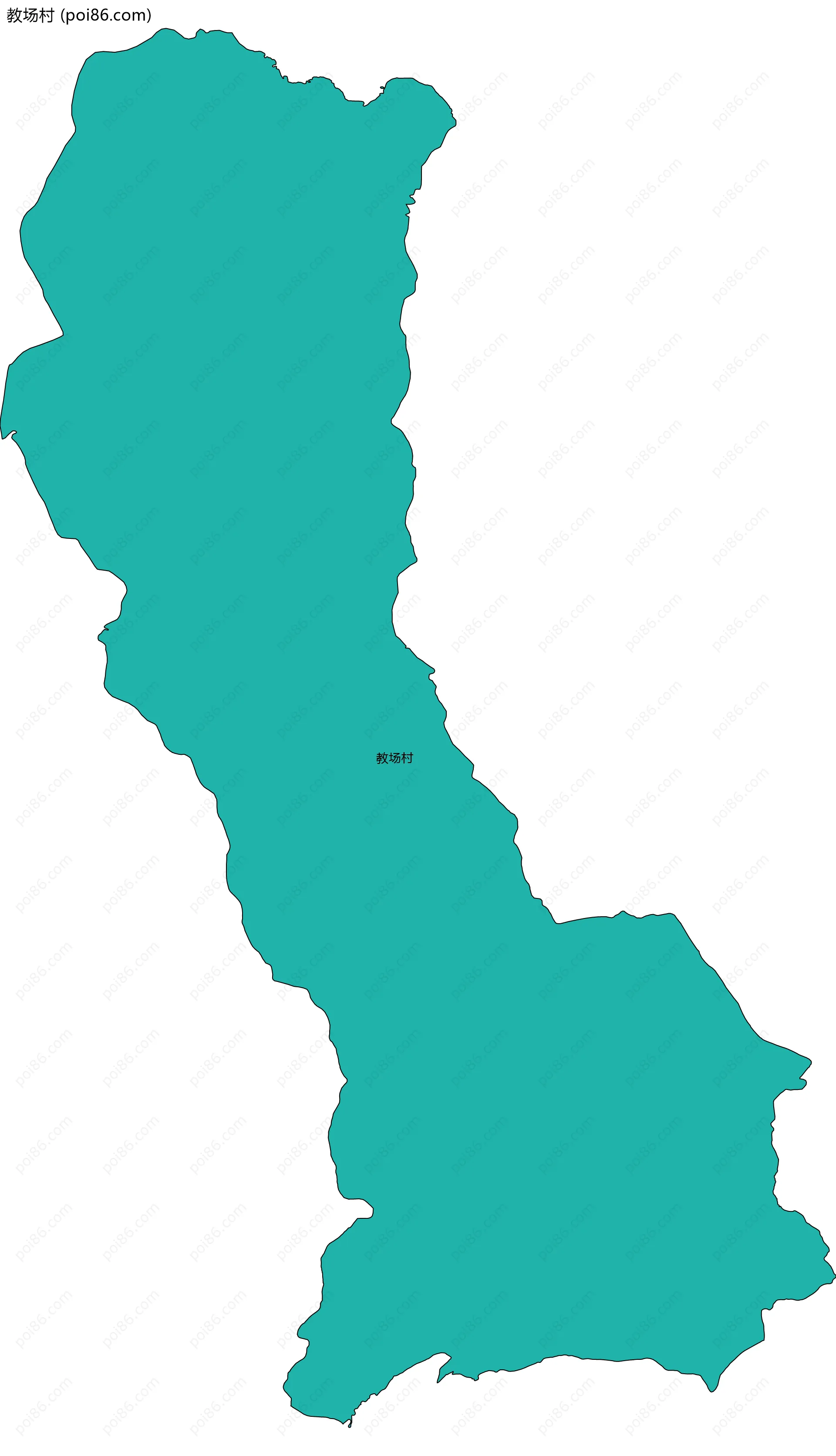 教场村边界地图