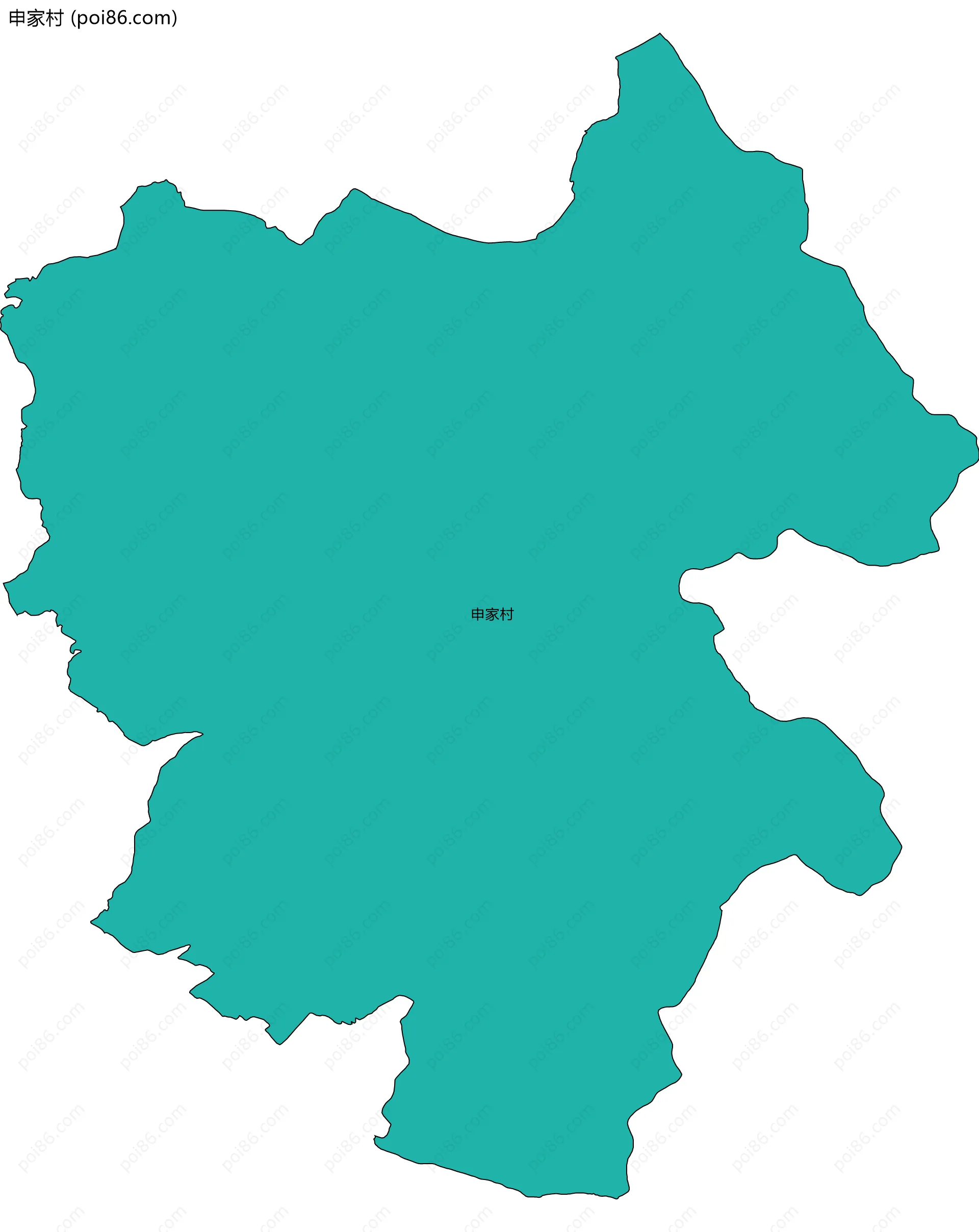 申家村边界地图