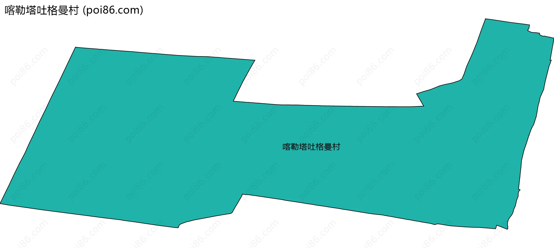 喀勒塔吐格曼村边界地图