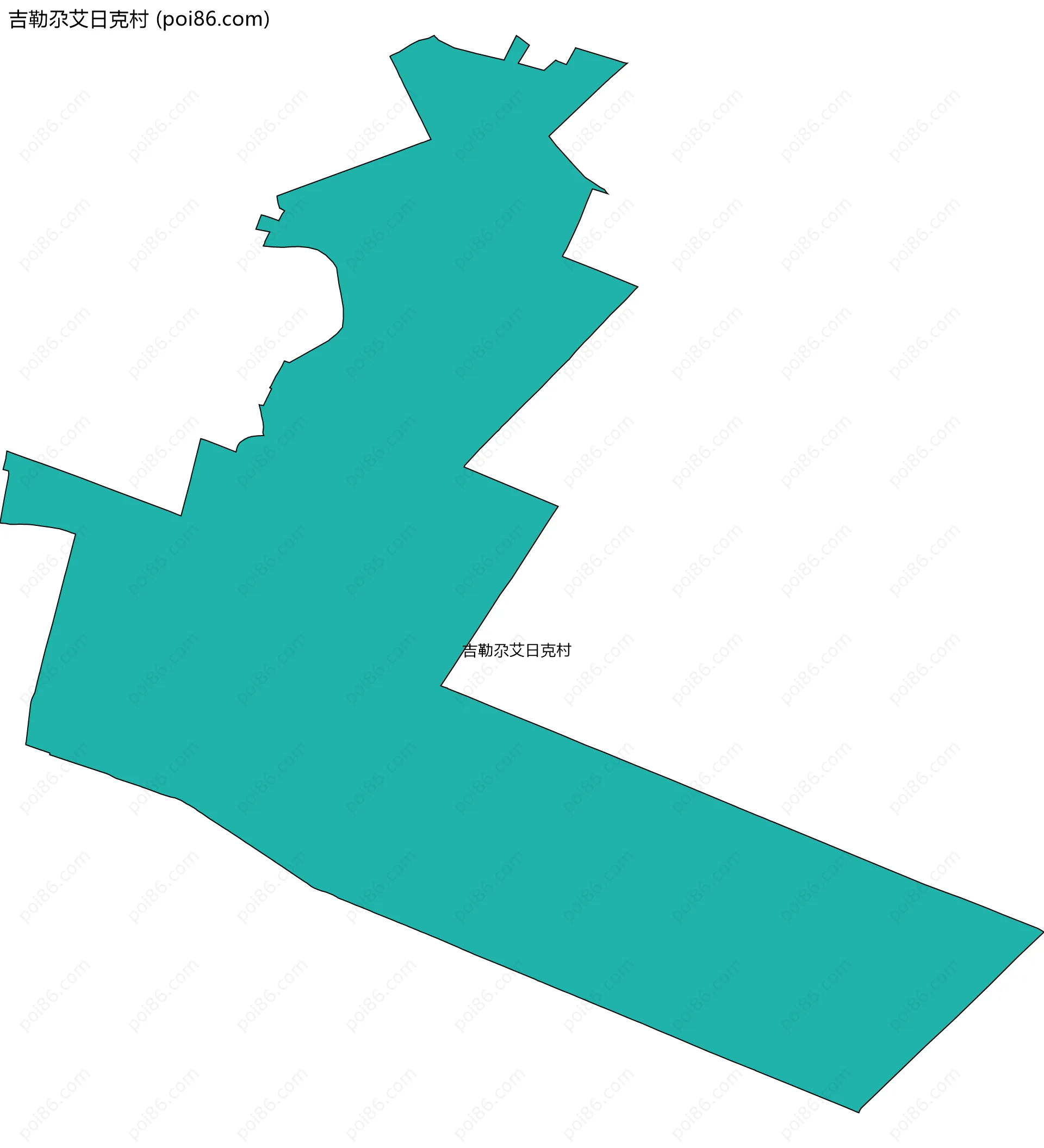 吉勒尕艾日克村边界地图