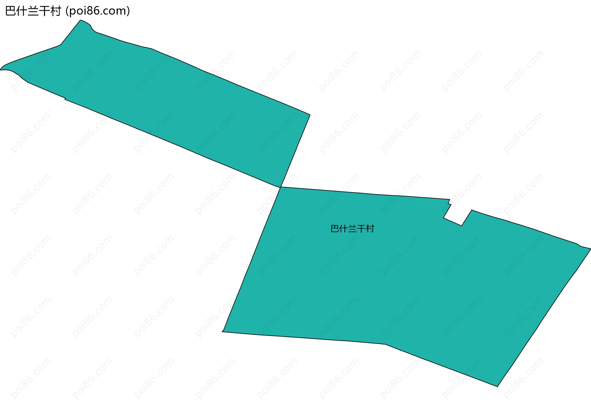 巴什兰干村边界地图