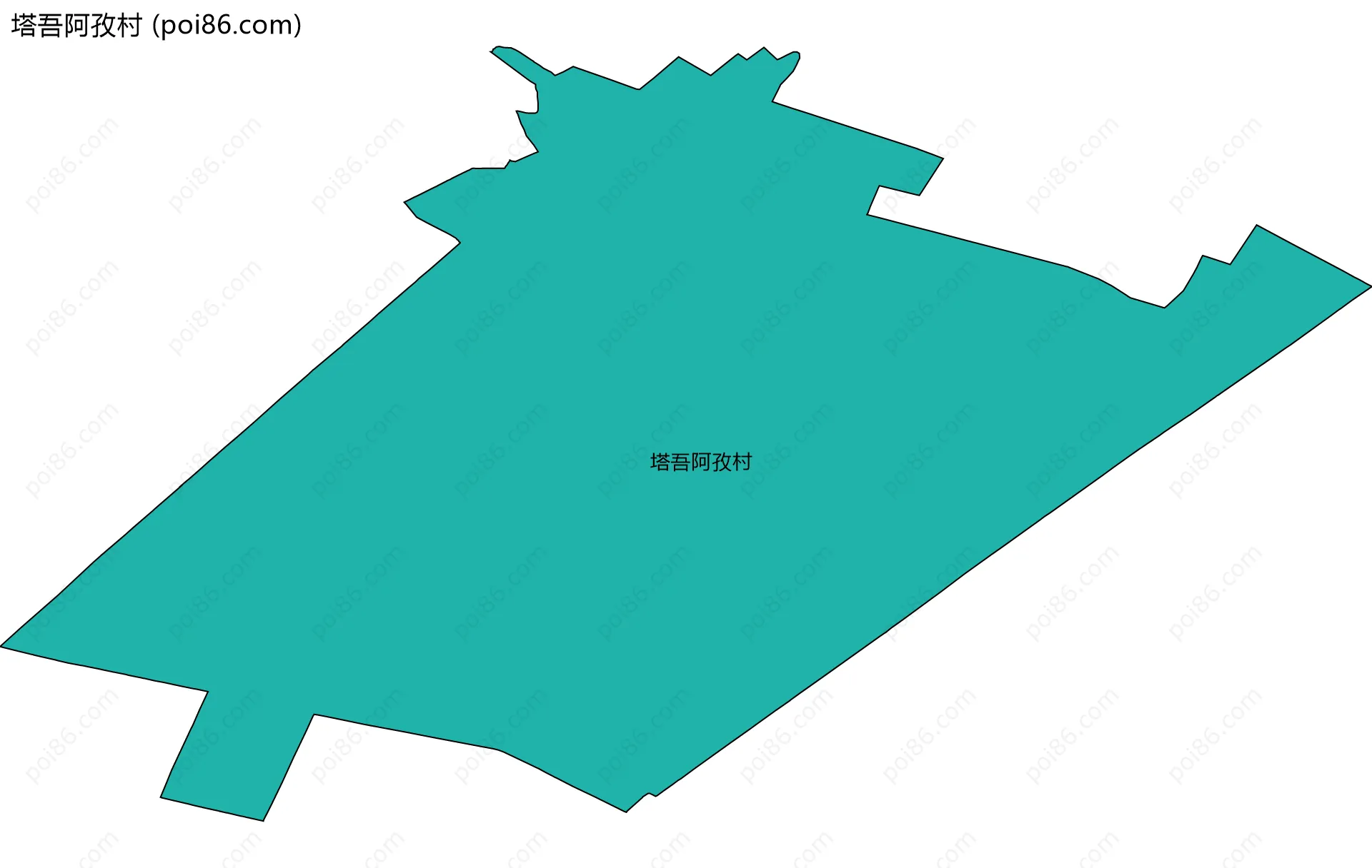 塔吾阿孜村边界地图