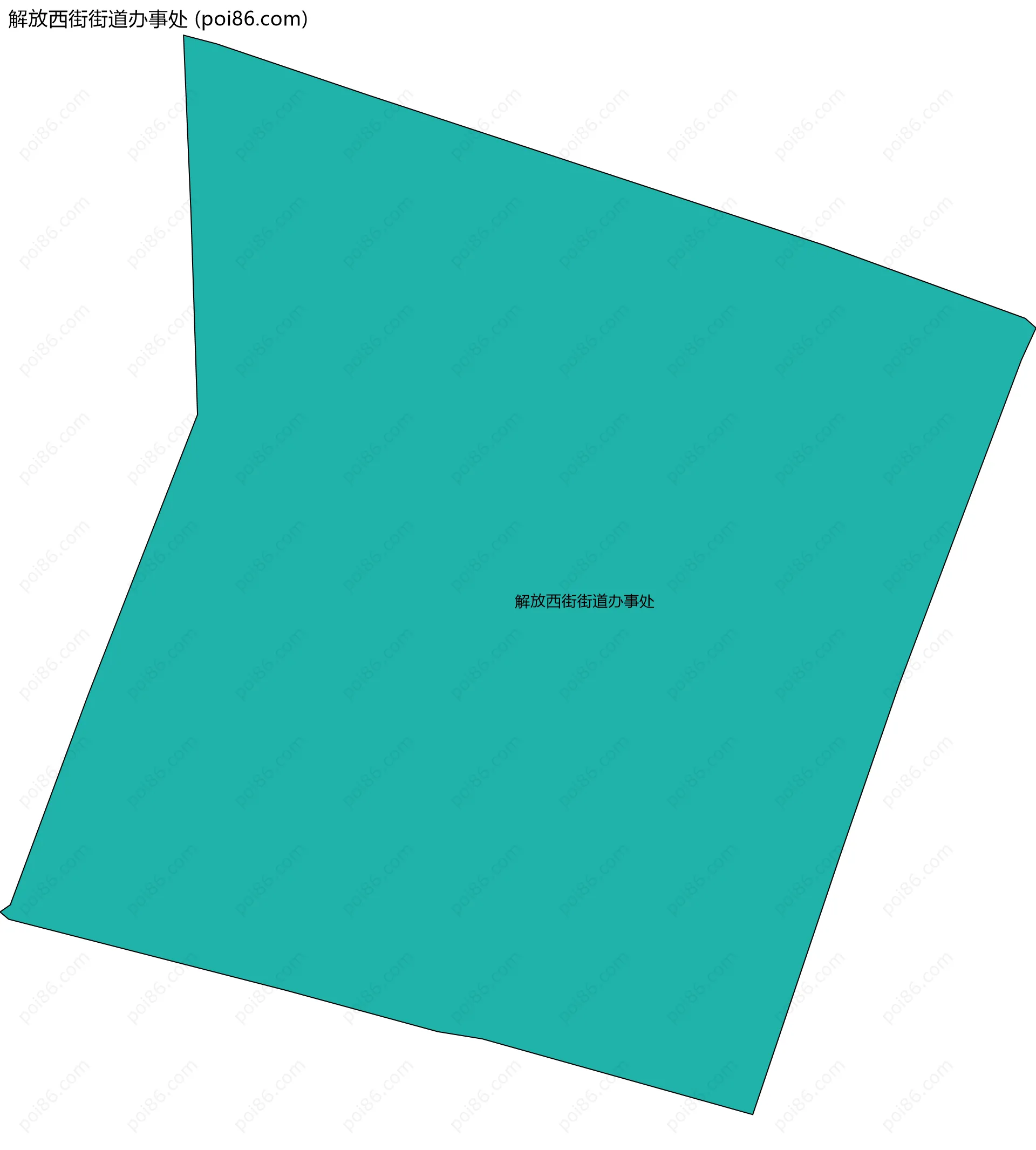 解放西街街道办事处边界地图