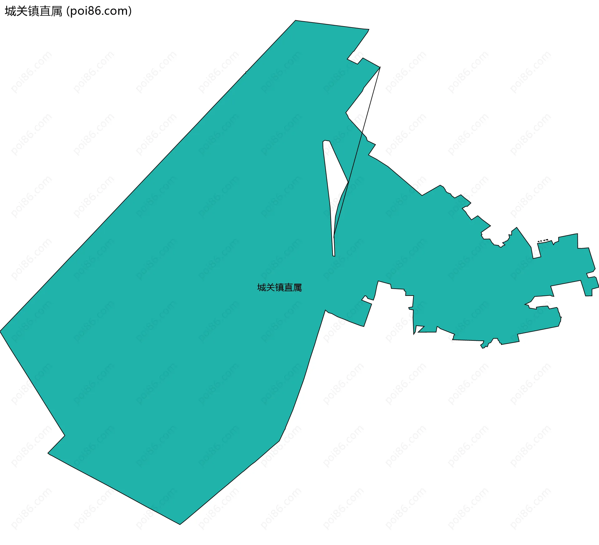 城关镇直属边界地图