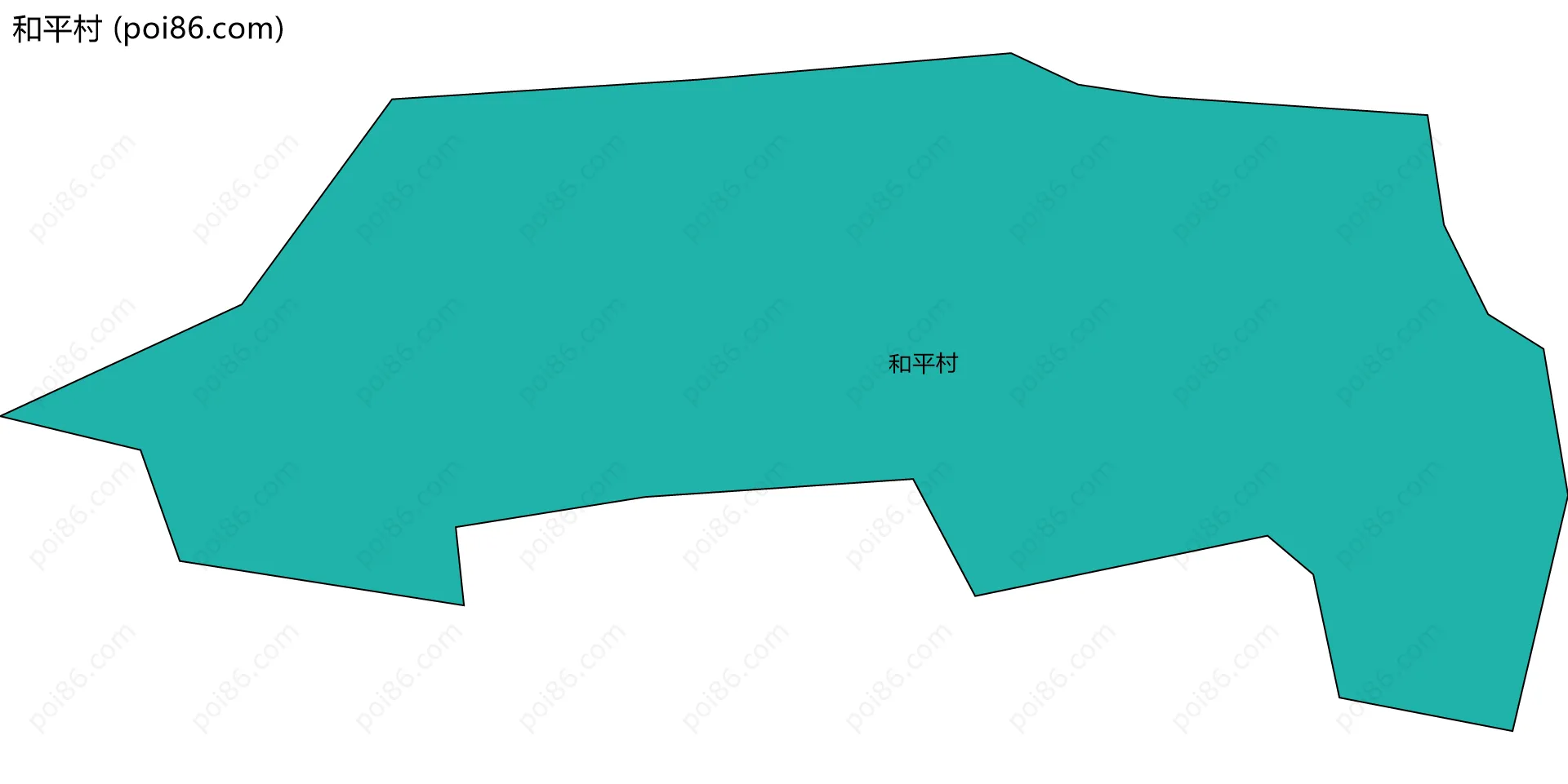 和平村边界地图