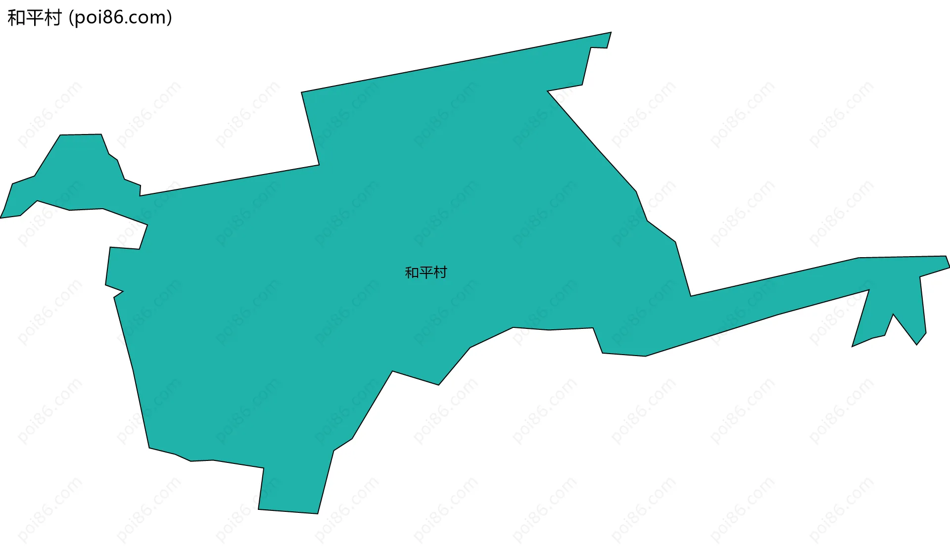 和平村边界地图