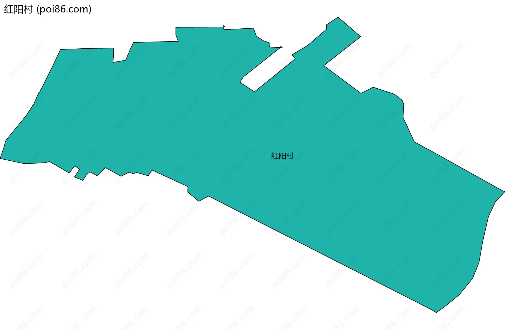 红阳村边界地图