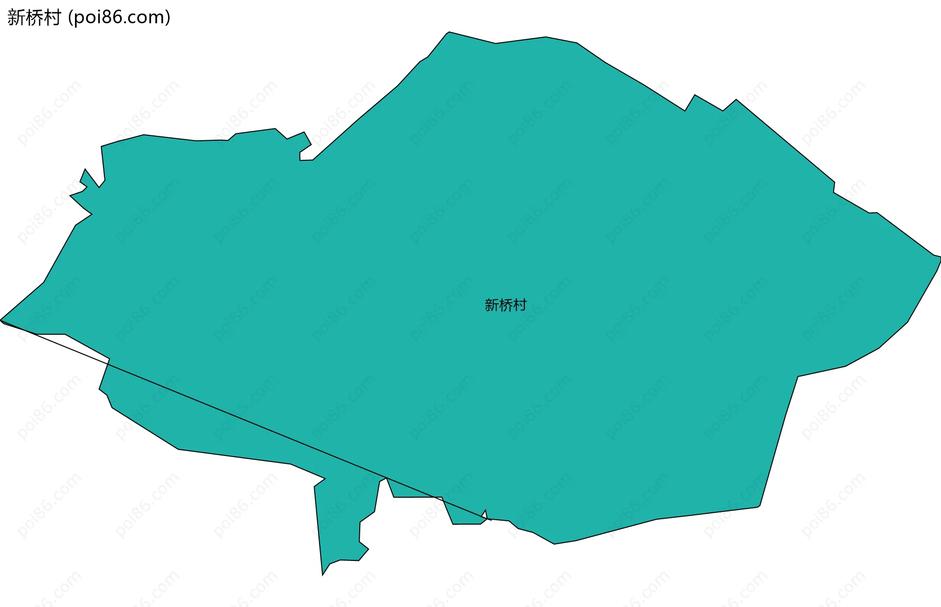 新桥村边界地图