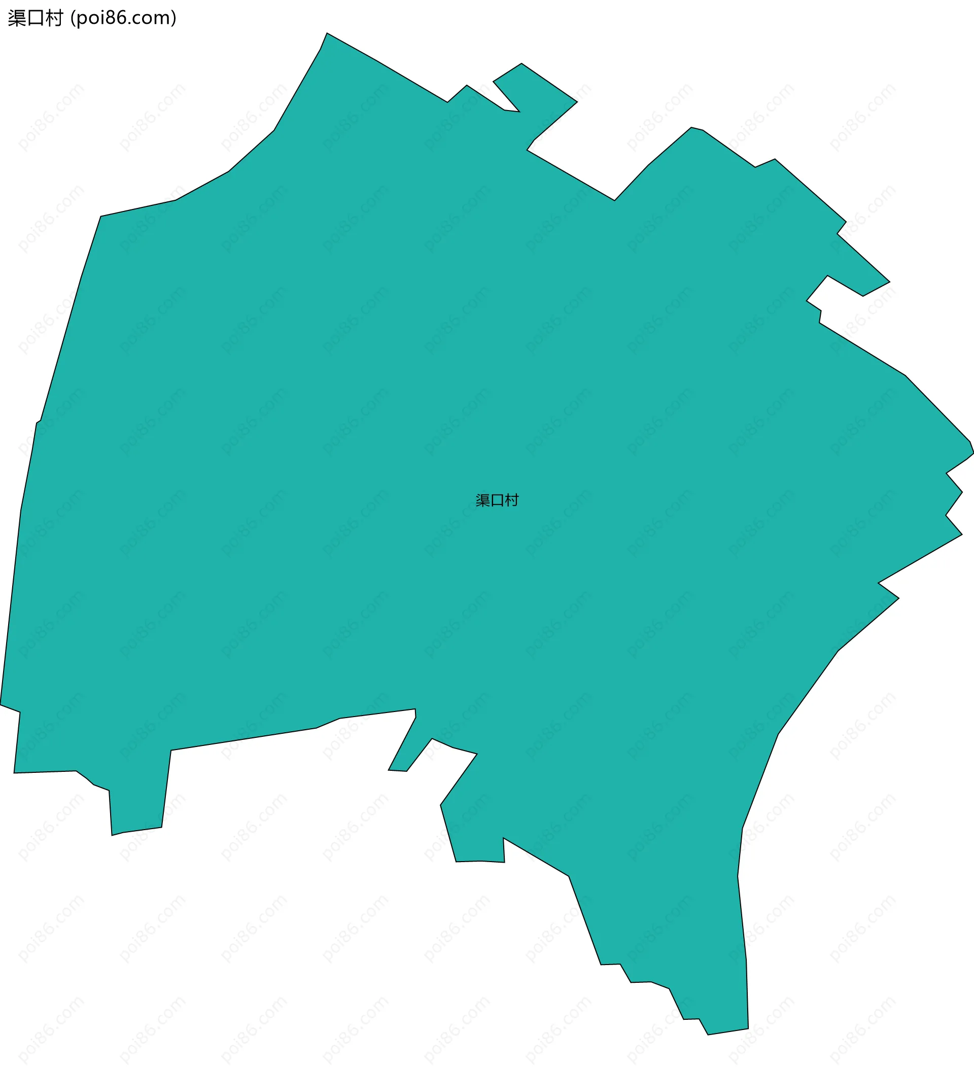 渠口村边界地图