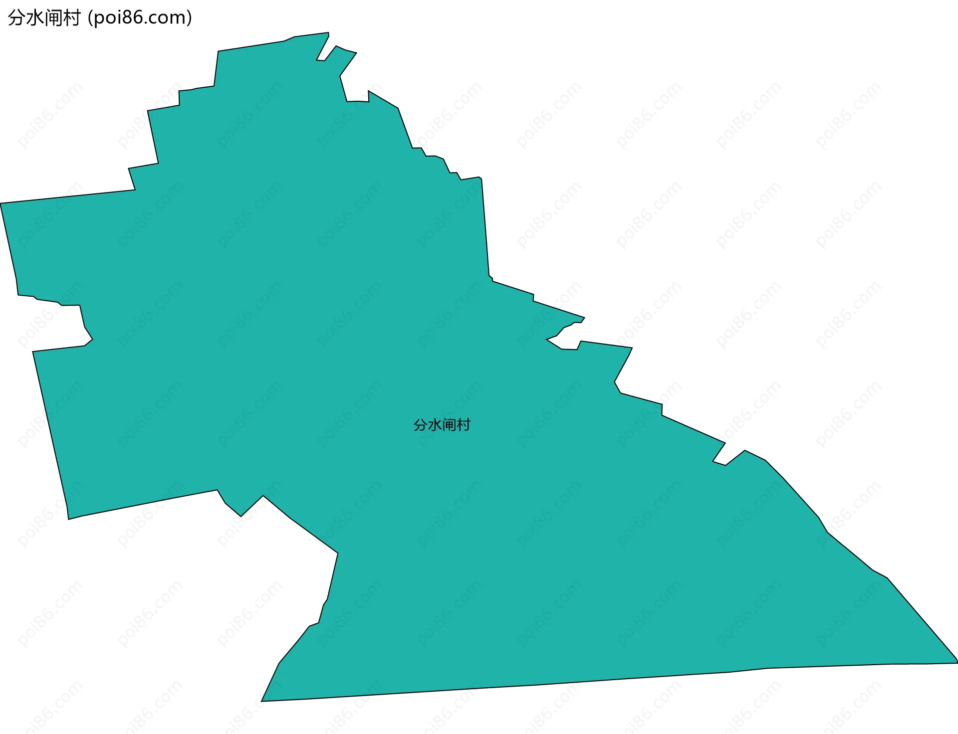 分水闸村边界地图