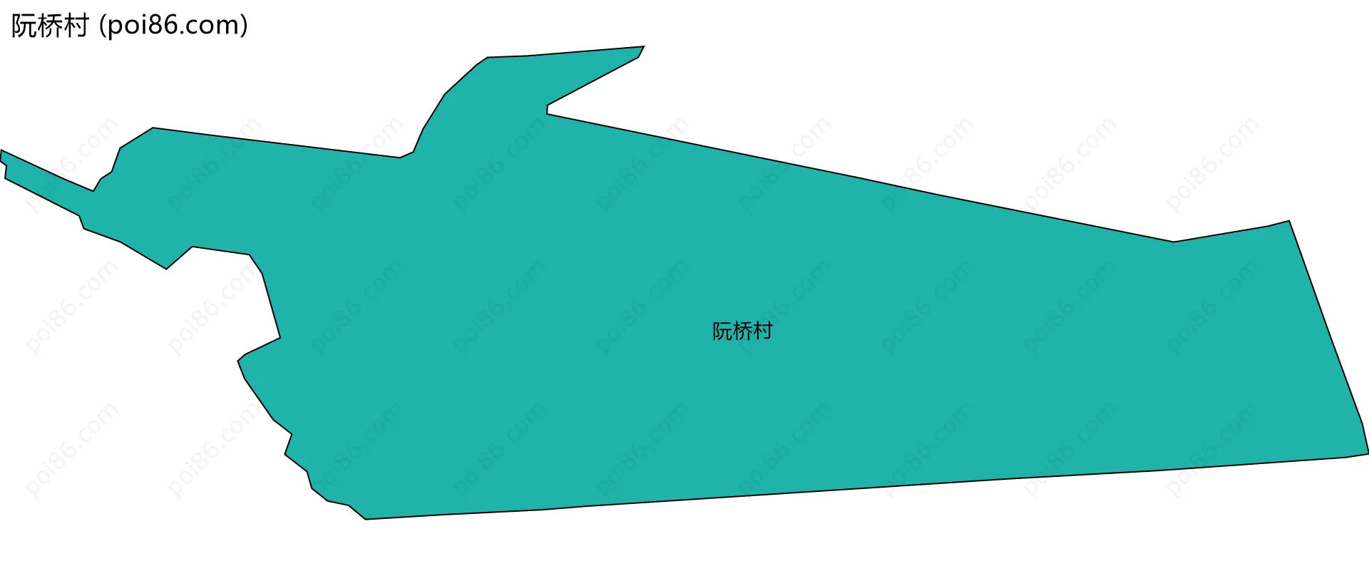 阮桥村边界地图