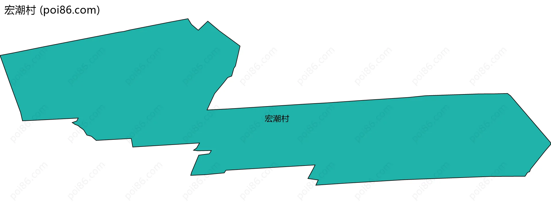 宏潮村边界地图