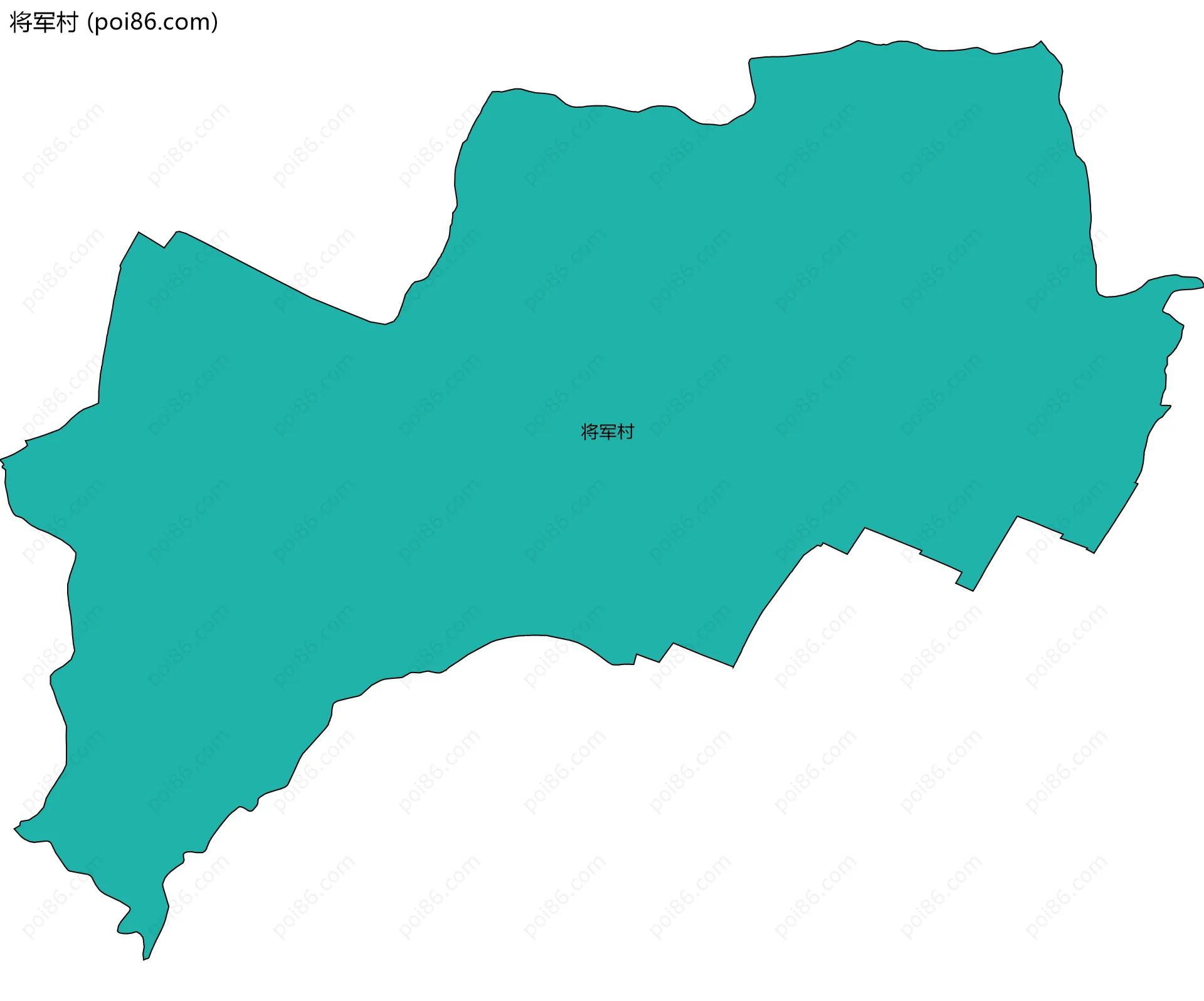 将军村边界地图