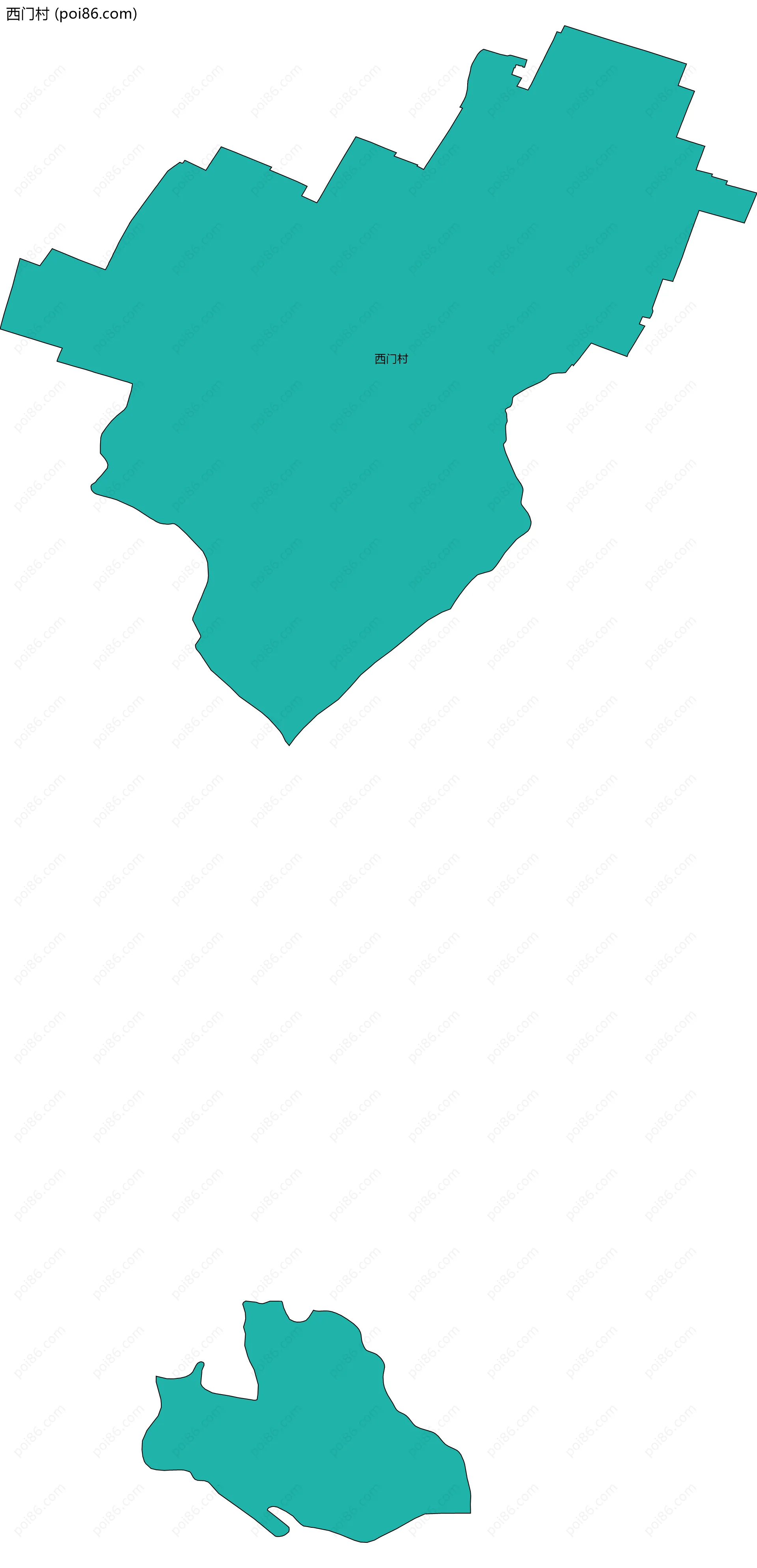 西门村边界地图