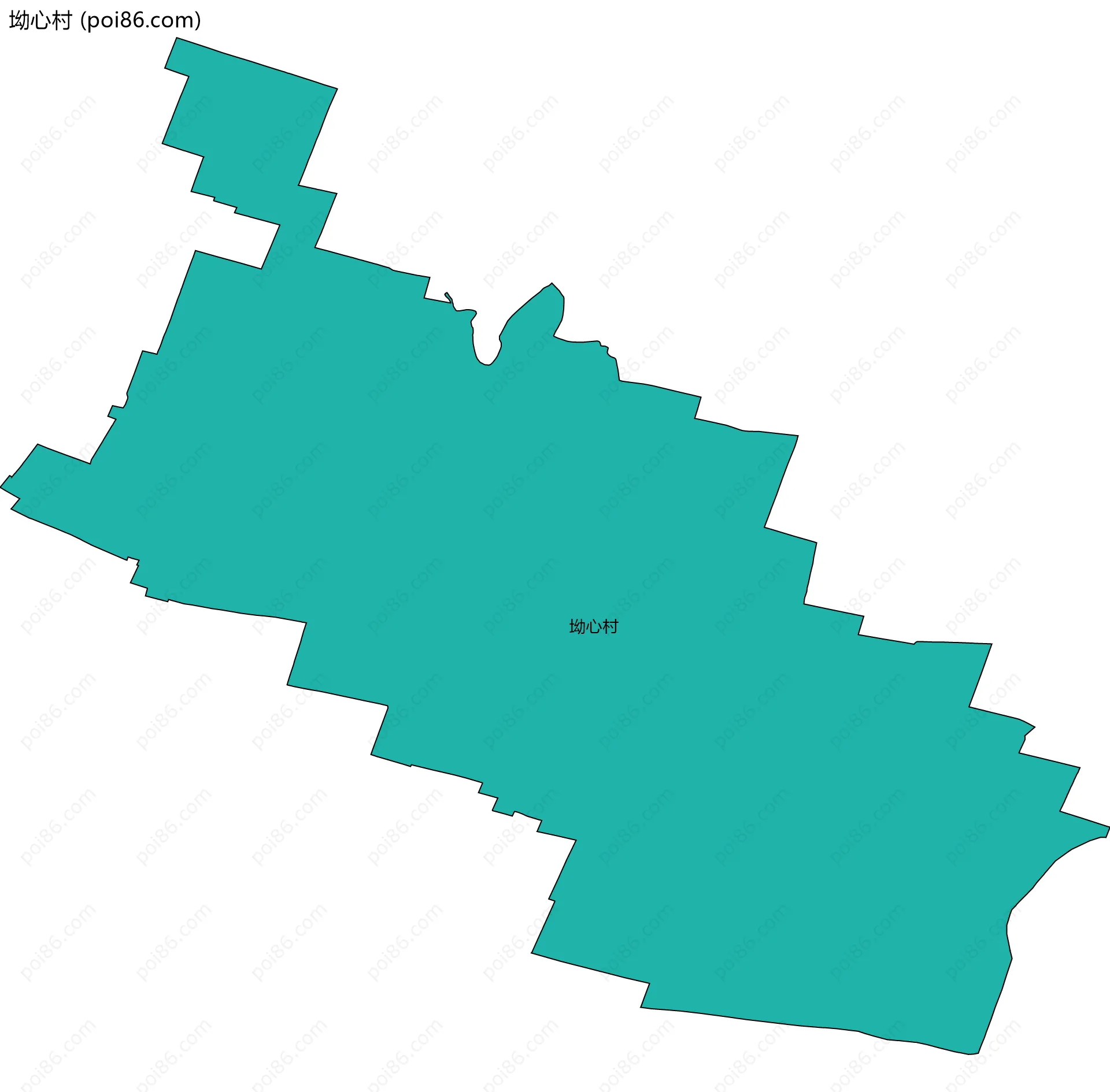 坳心村边界地图