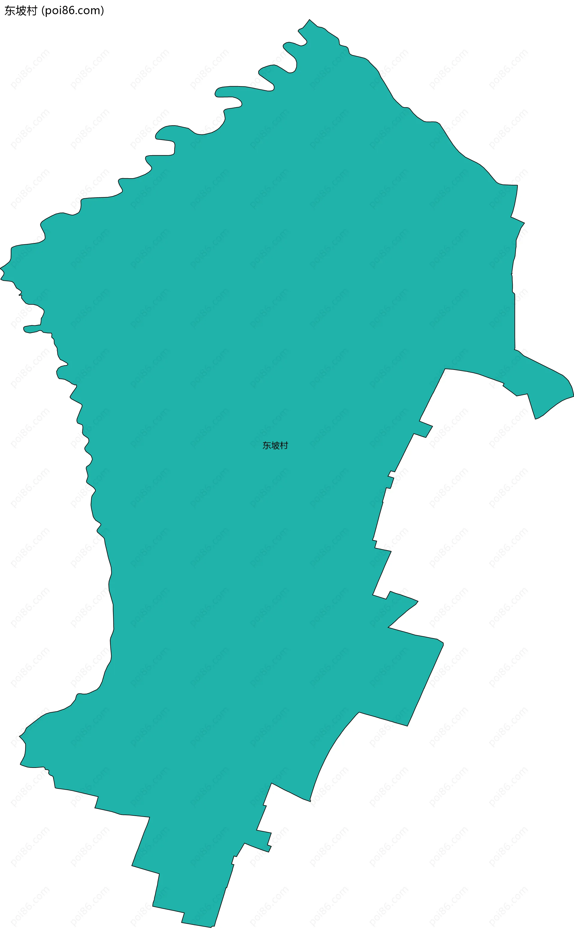 东坡村边界地图