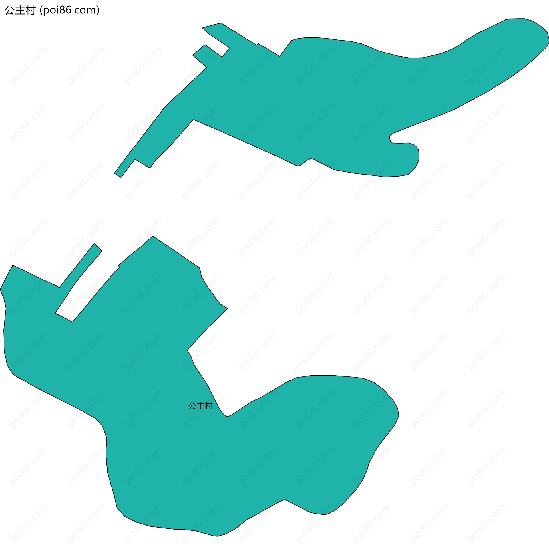 公主村边界地图