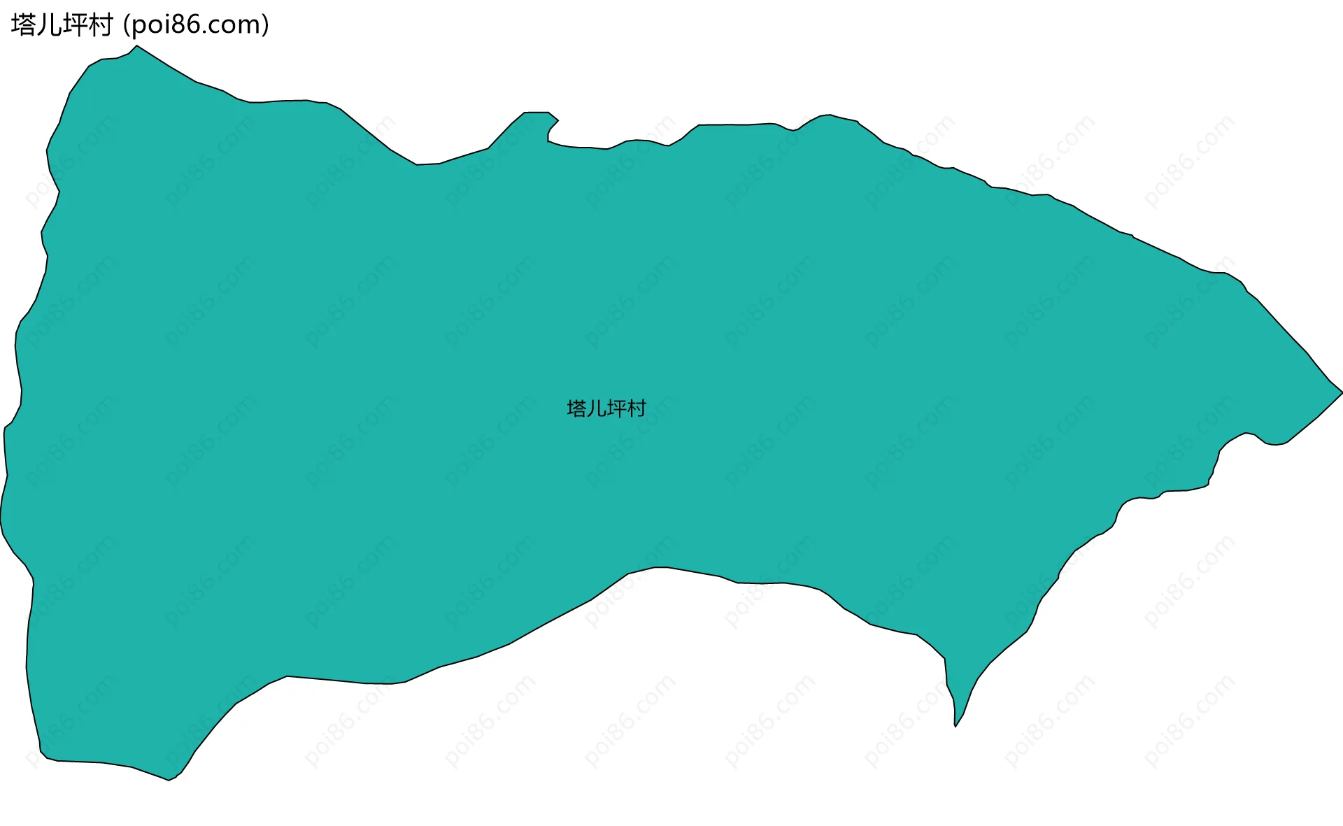 塔儿坪村边界地图