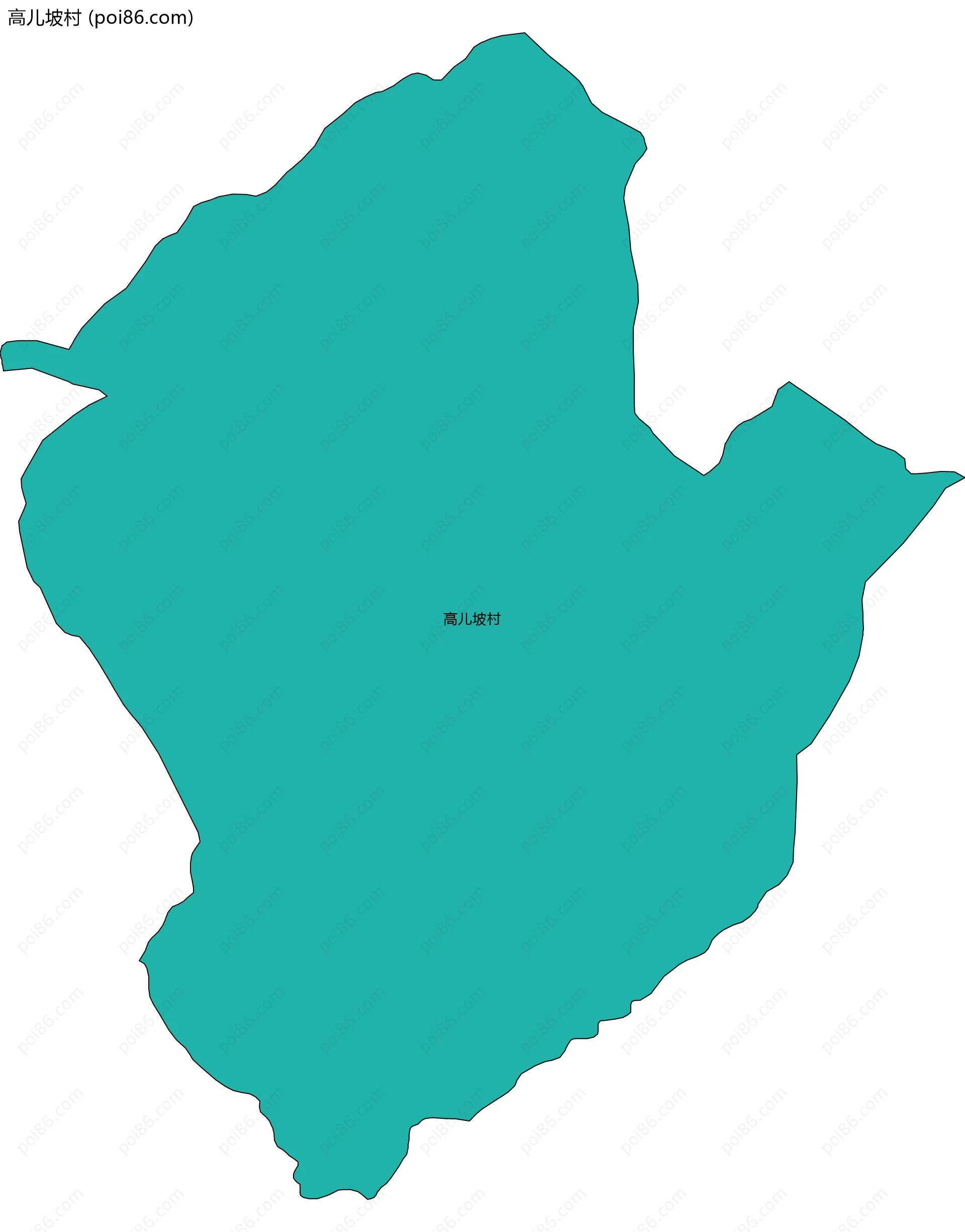 高儿坡村边界地图