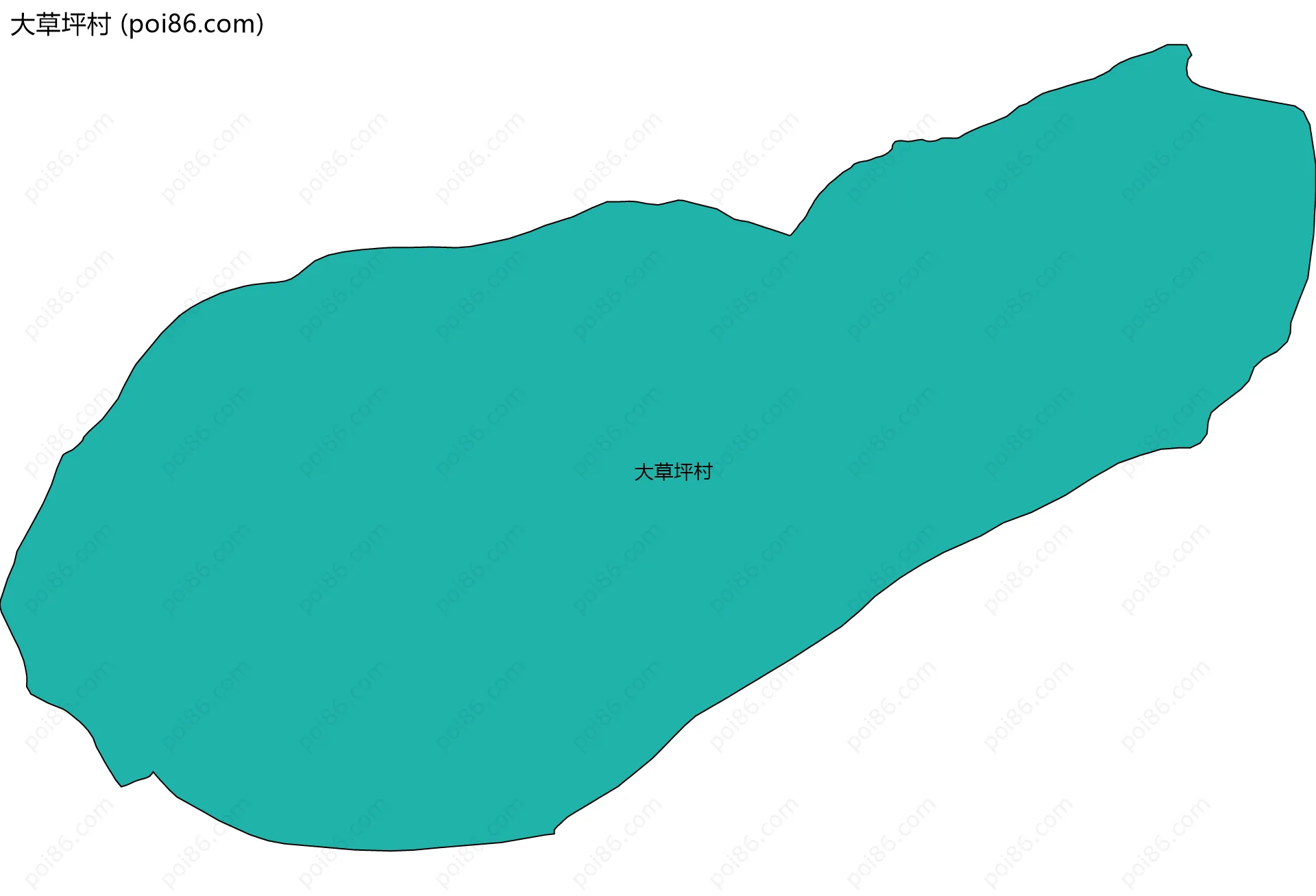 大草坪村边界地图