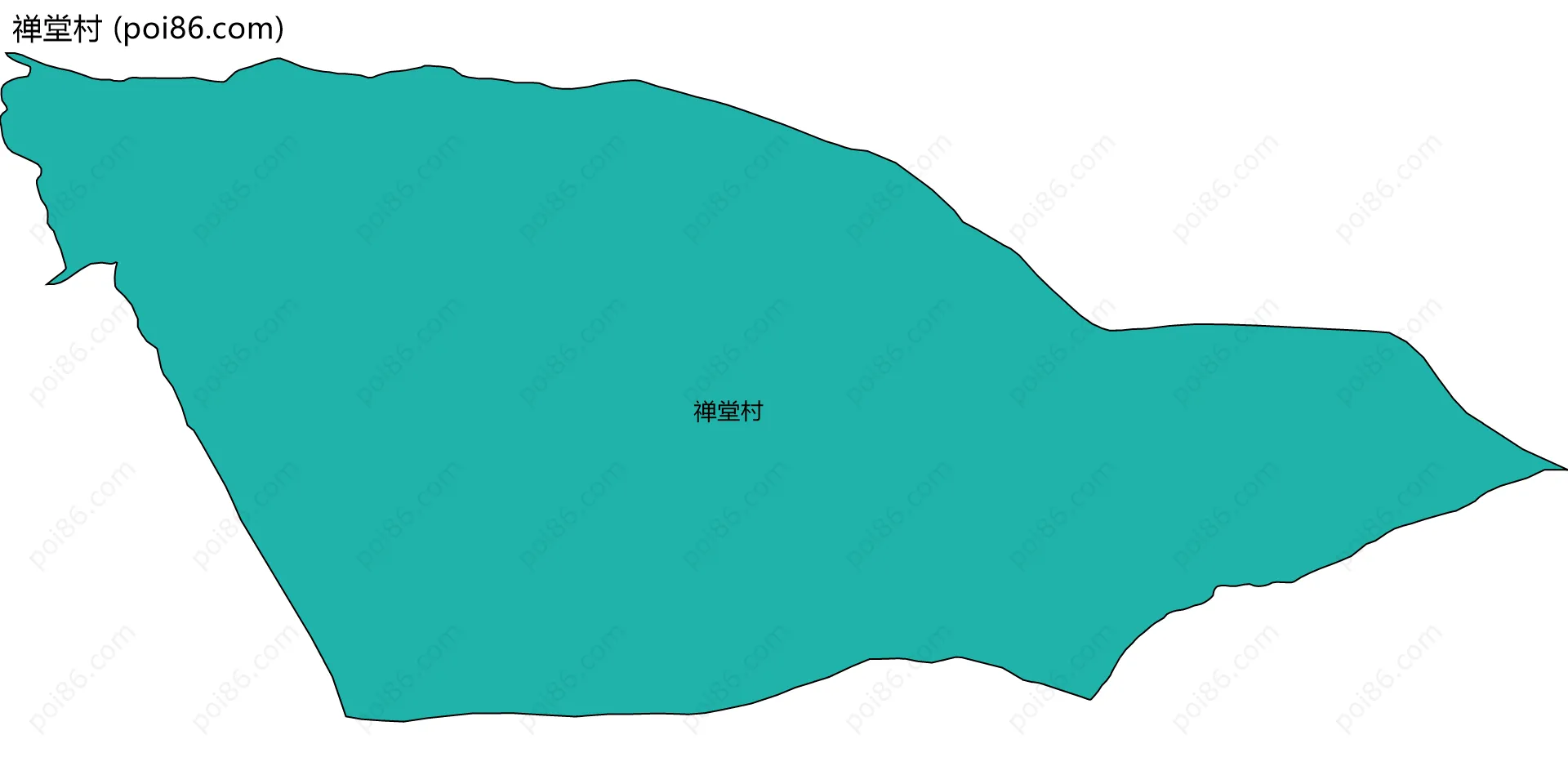 禅堂村边界地图