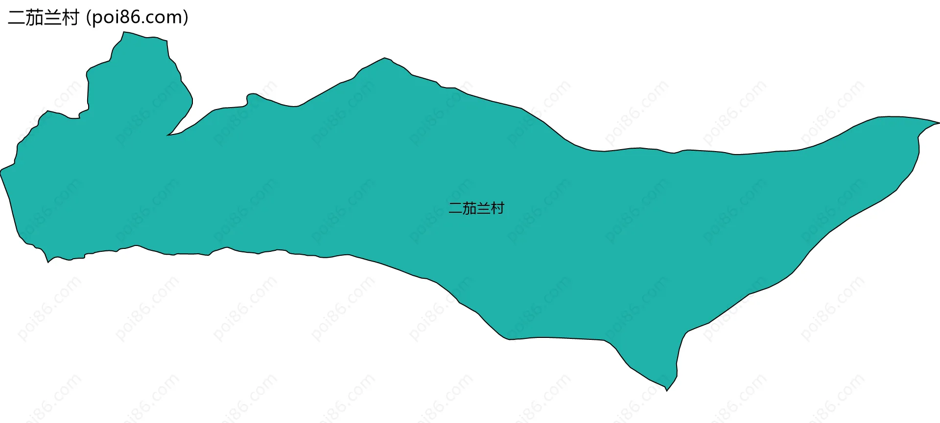 二茄兰村边界地图