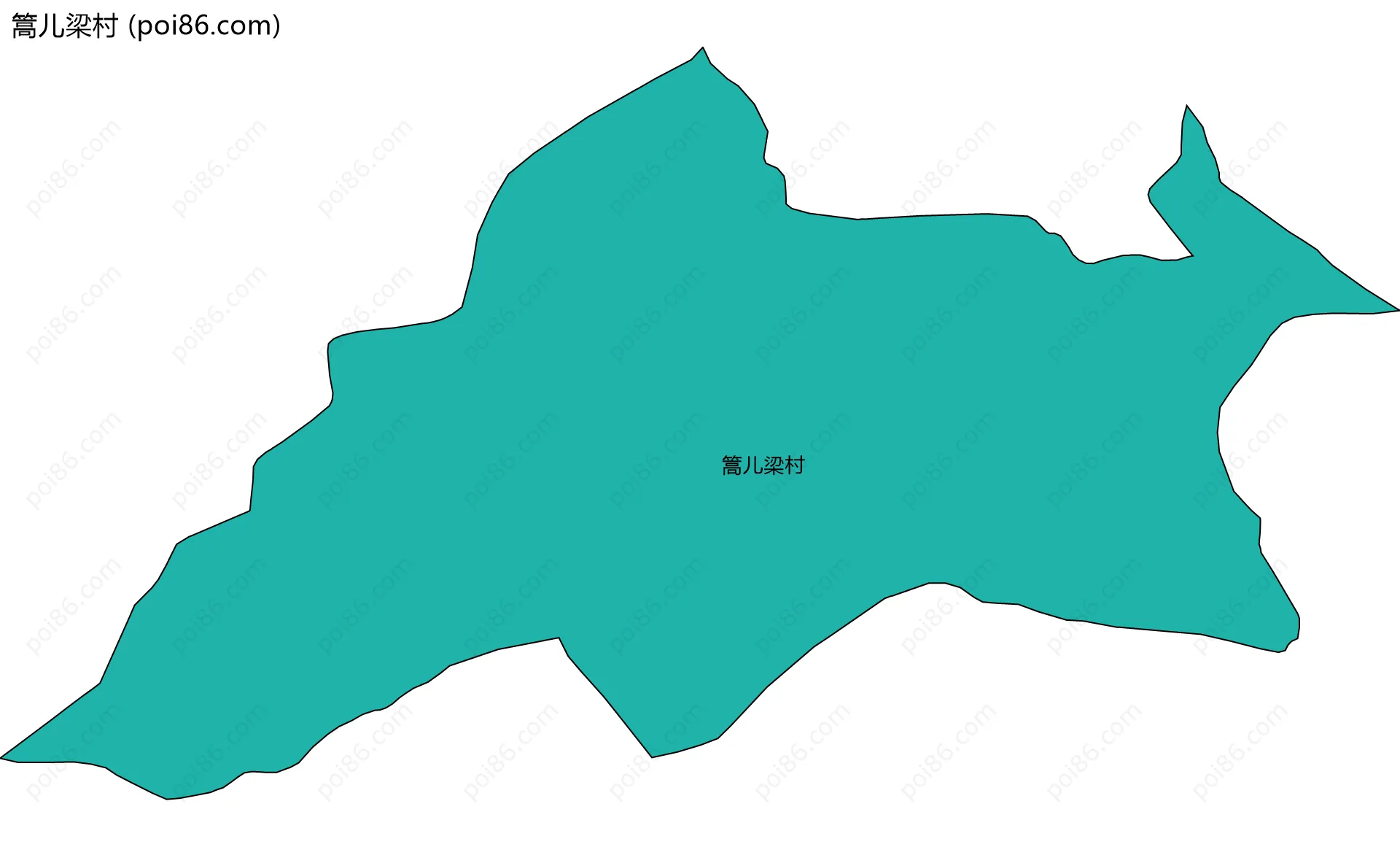 篙儿梁村边界地图